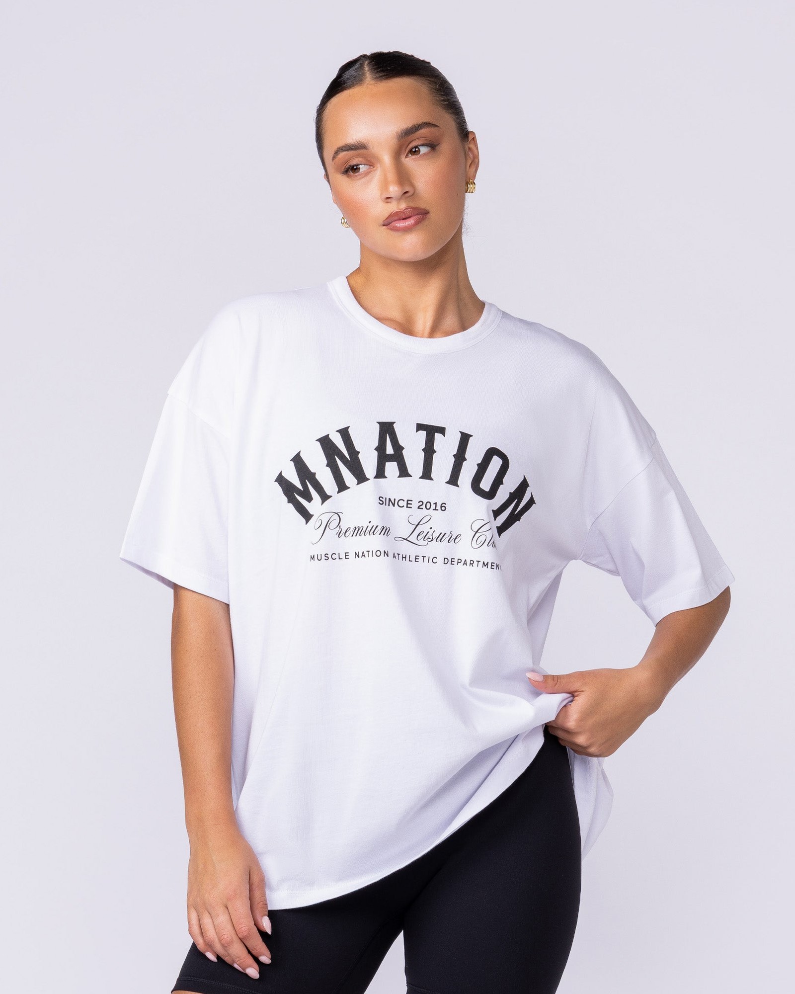 MN Saloon Oversized Tee - White