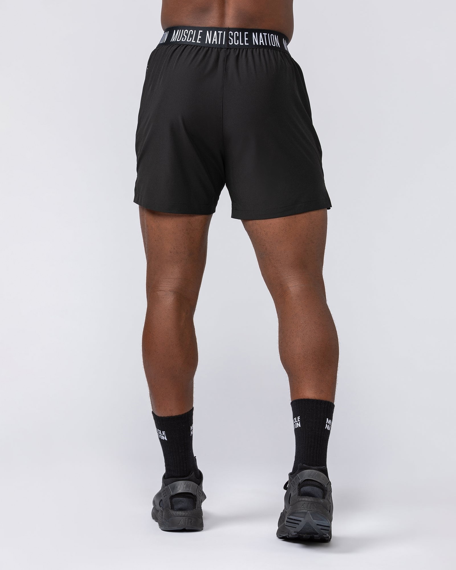 Level Up Training 4" Shorts - Black (Black Logo)