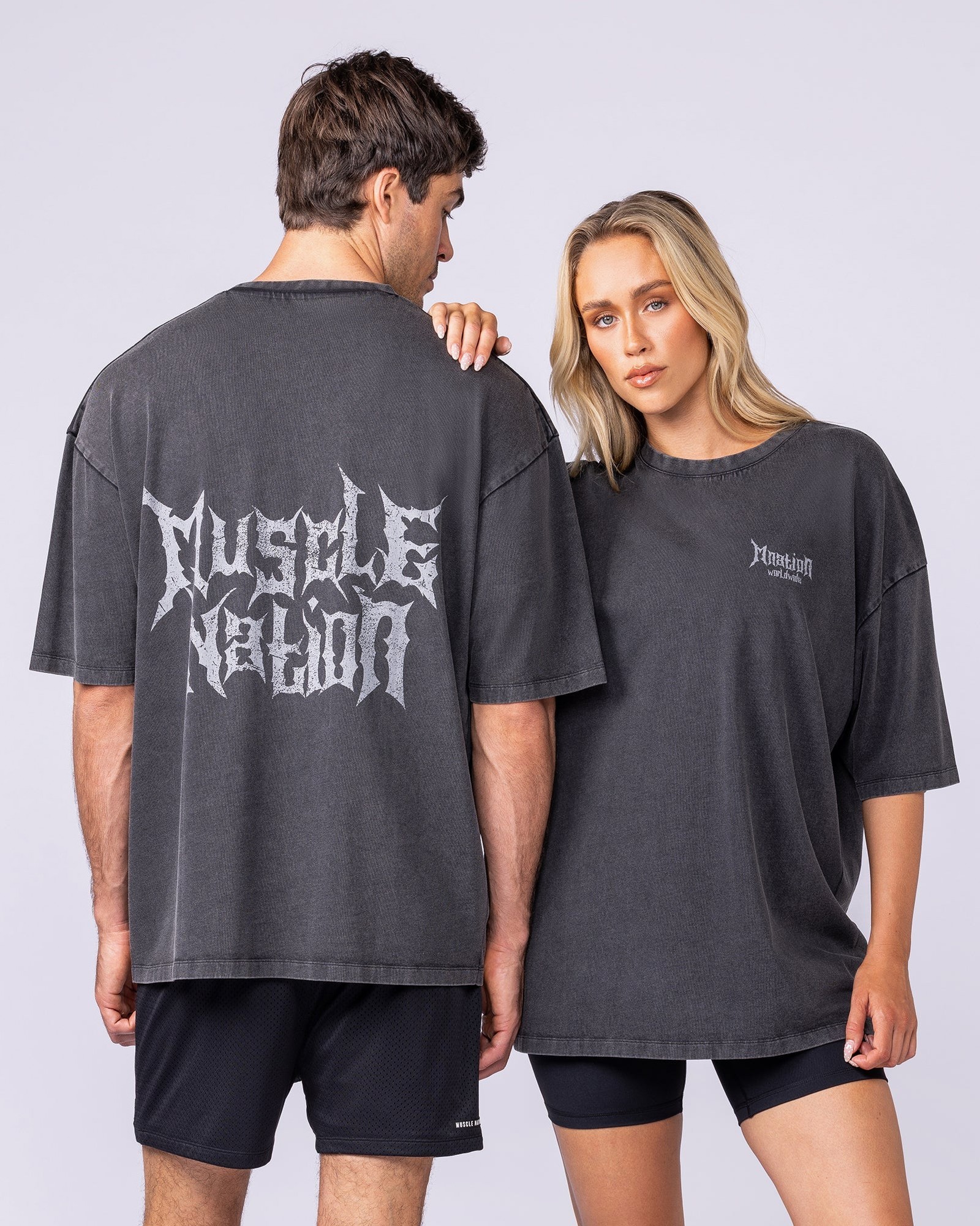 Metal Oversized Vintage Tee - Washed Black