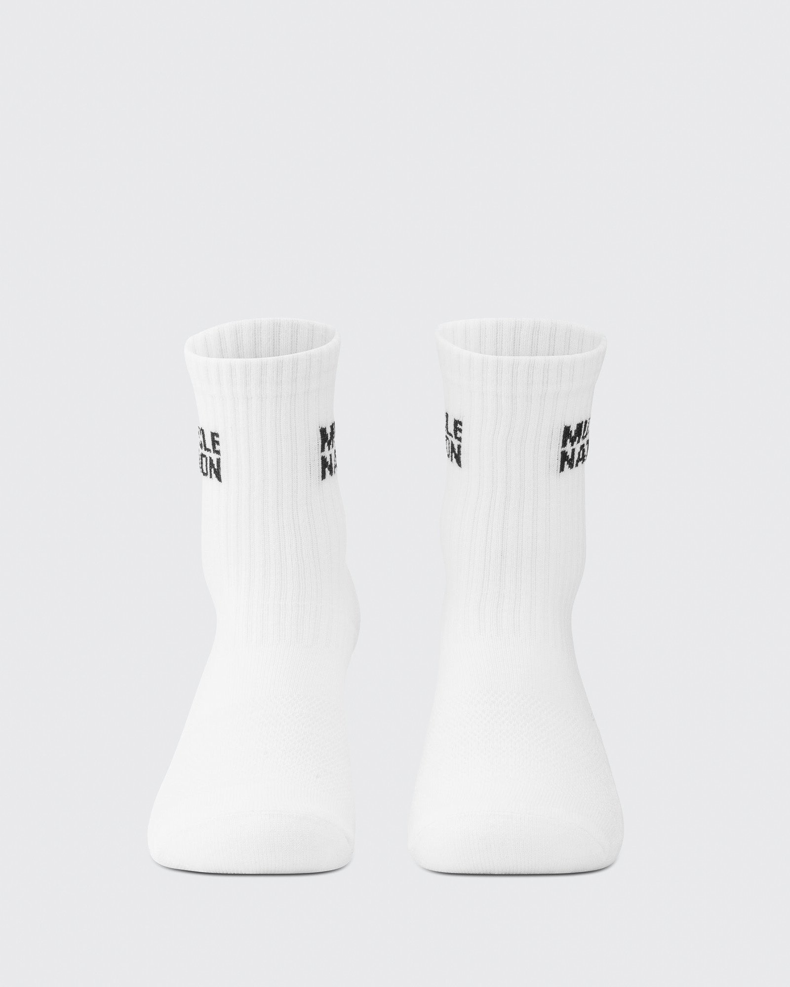 Womens Essential Crew Socks (2x Pack) - White