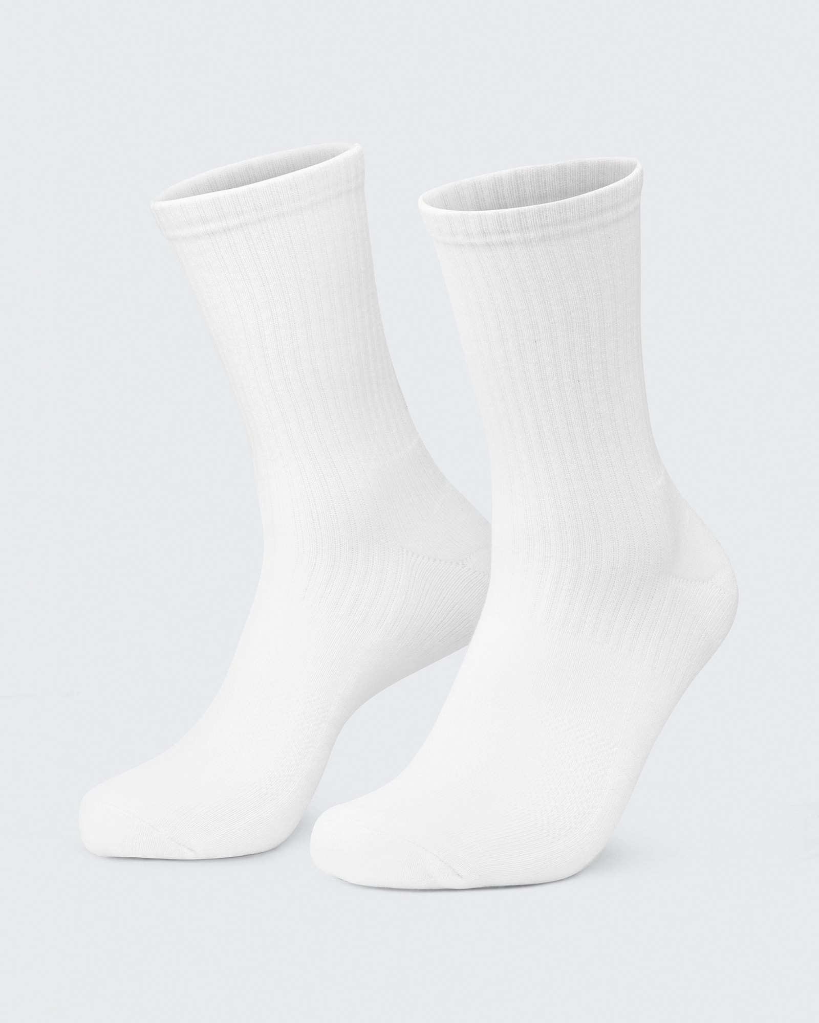 Mens Trainer Crew Sock (2x Pack) - White