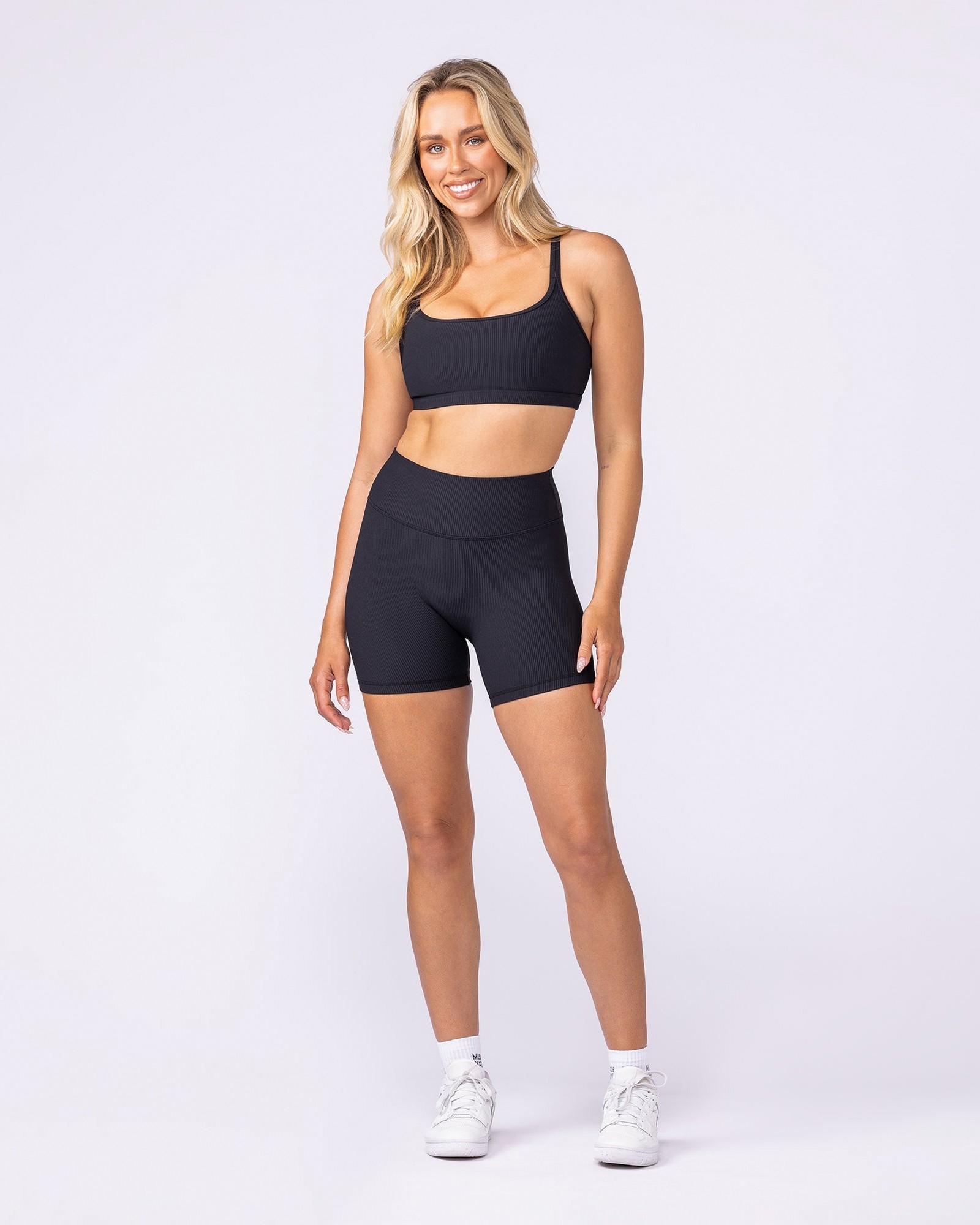 Pace It Rib Bra - Black