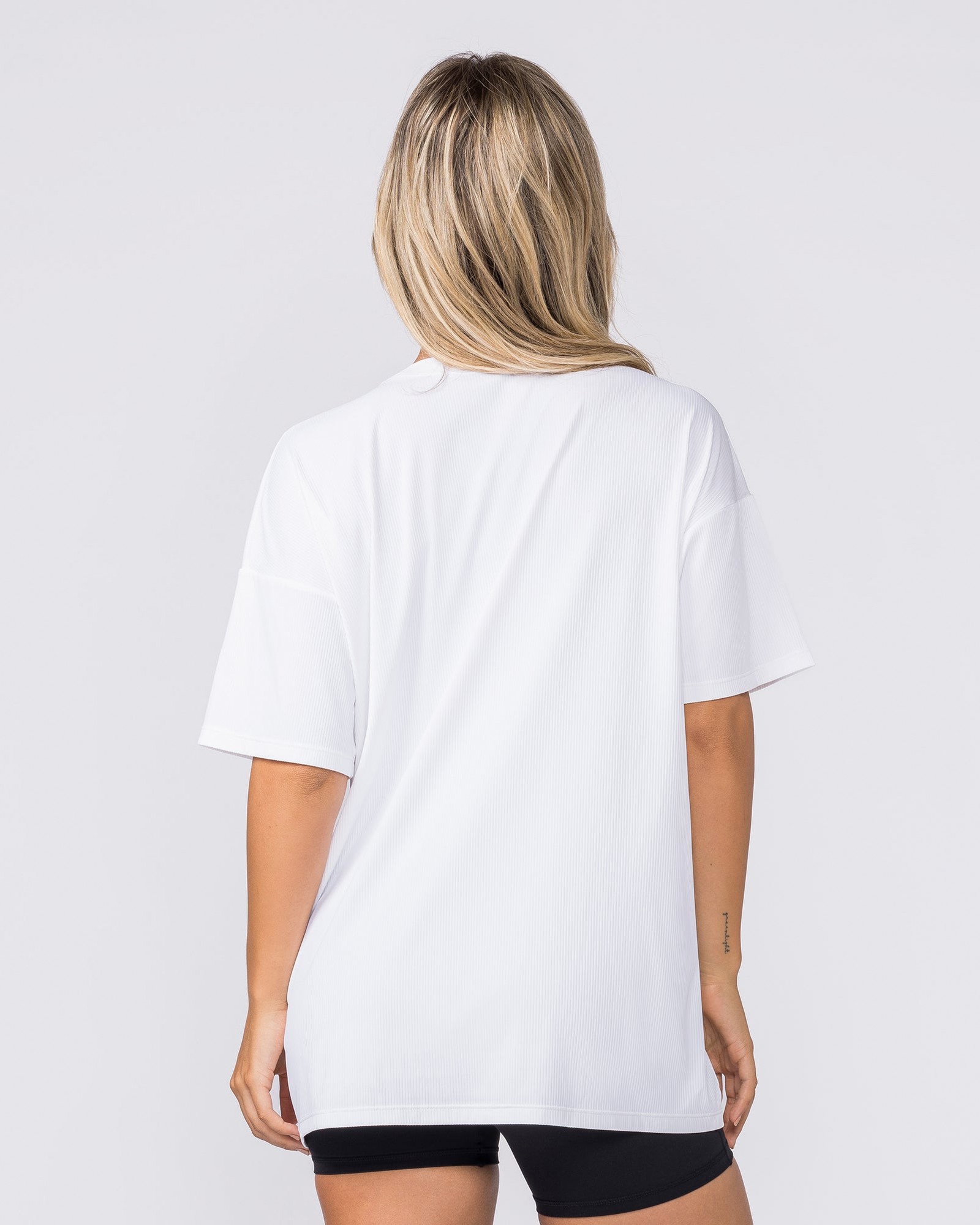 Relaxed Rib Training Tee - White
