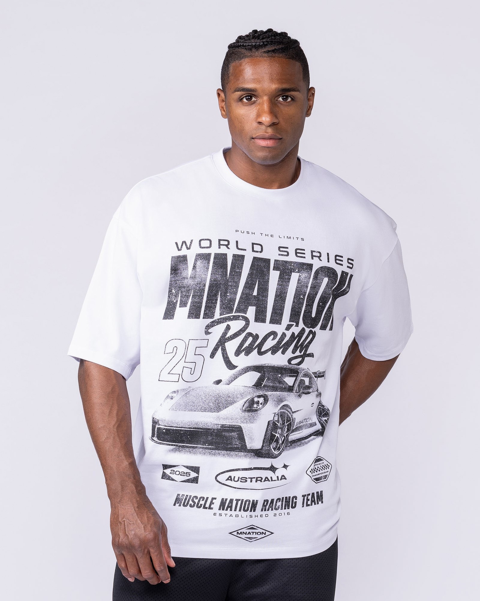 Push The Limits Oversized Tee - White