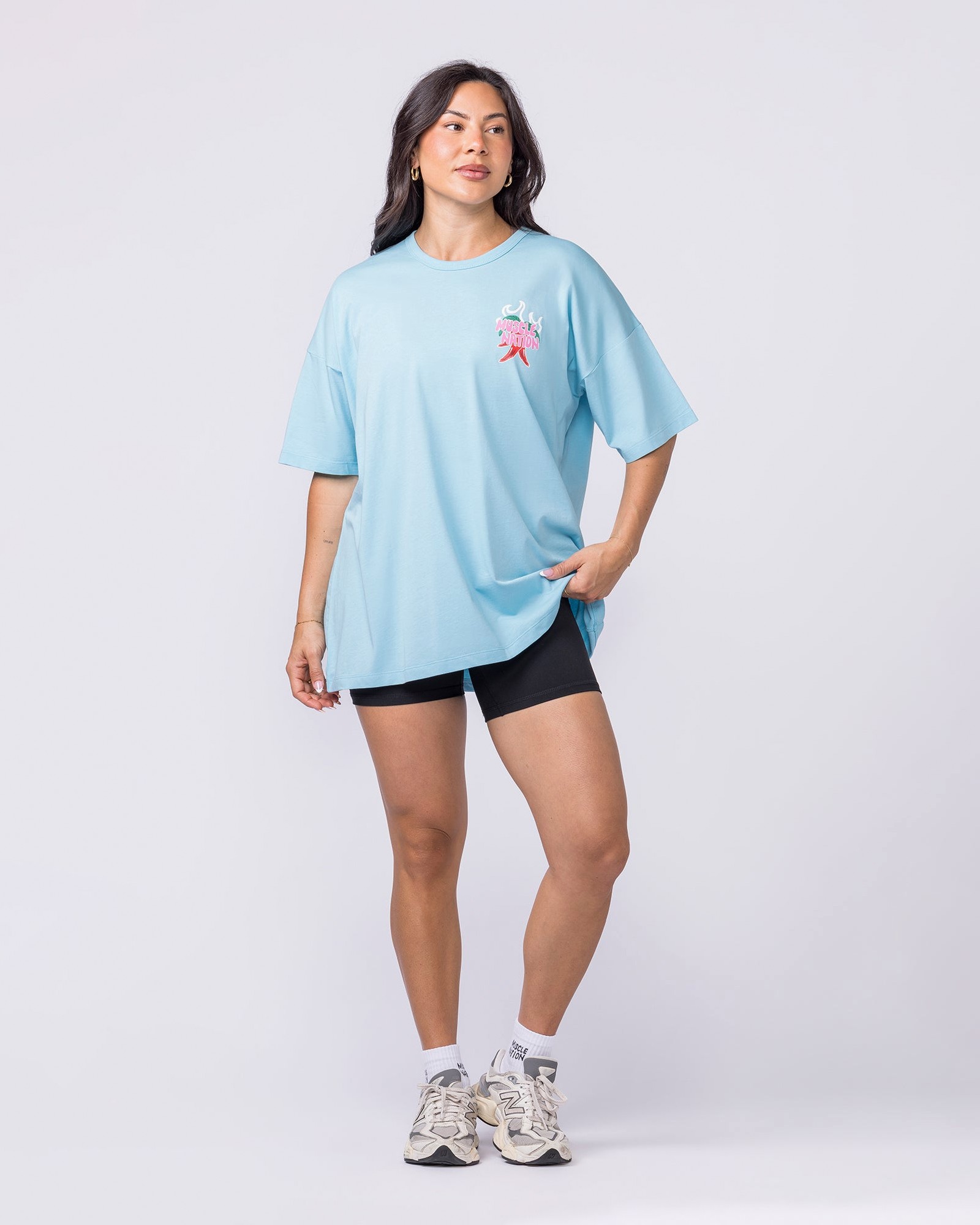 Super Hot Oversized Tee - Lagoon