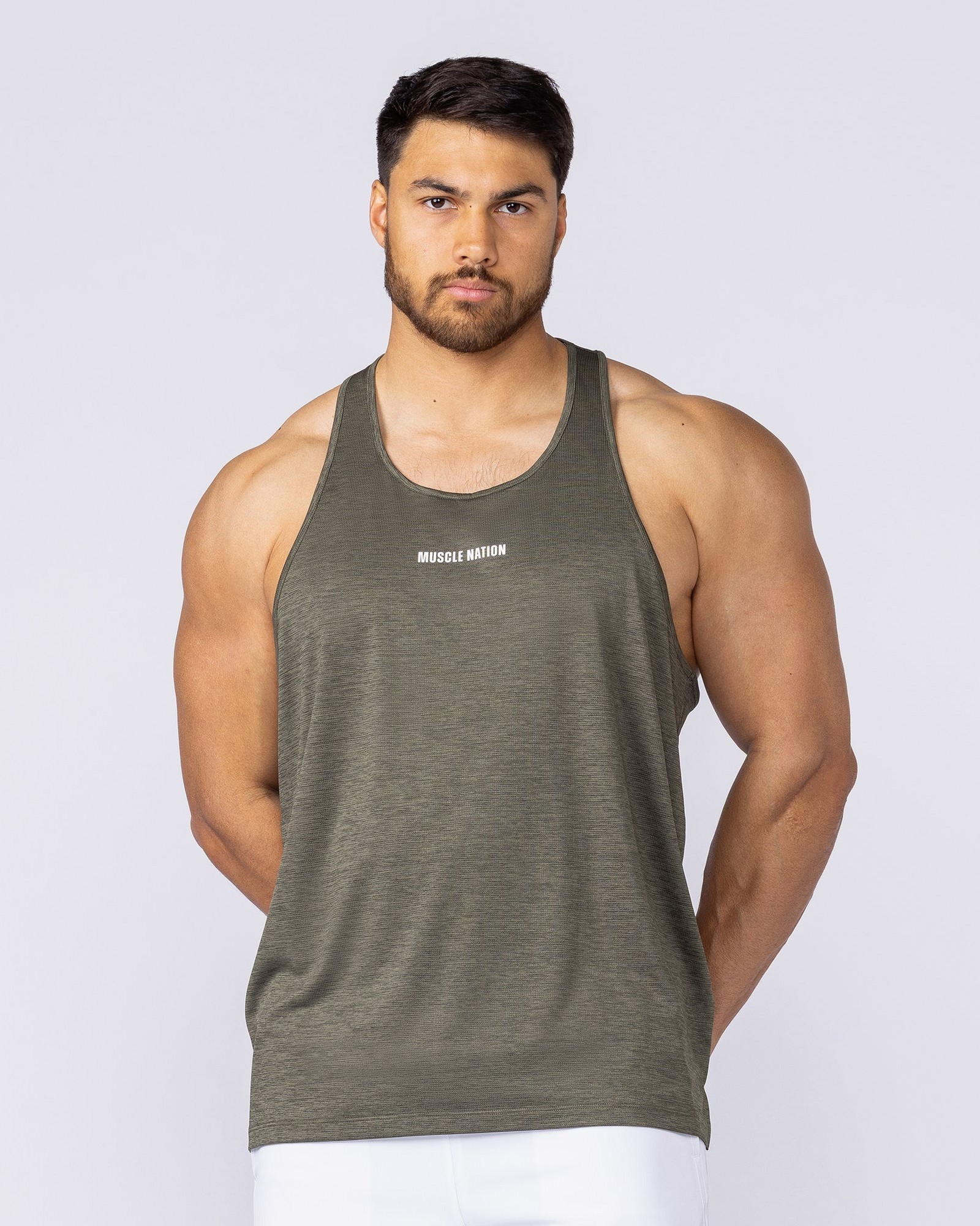 Aero Y Back Singlet - Khaki