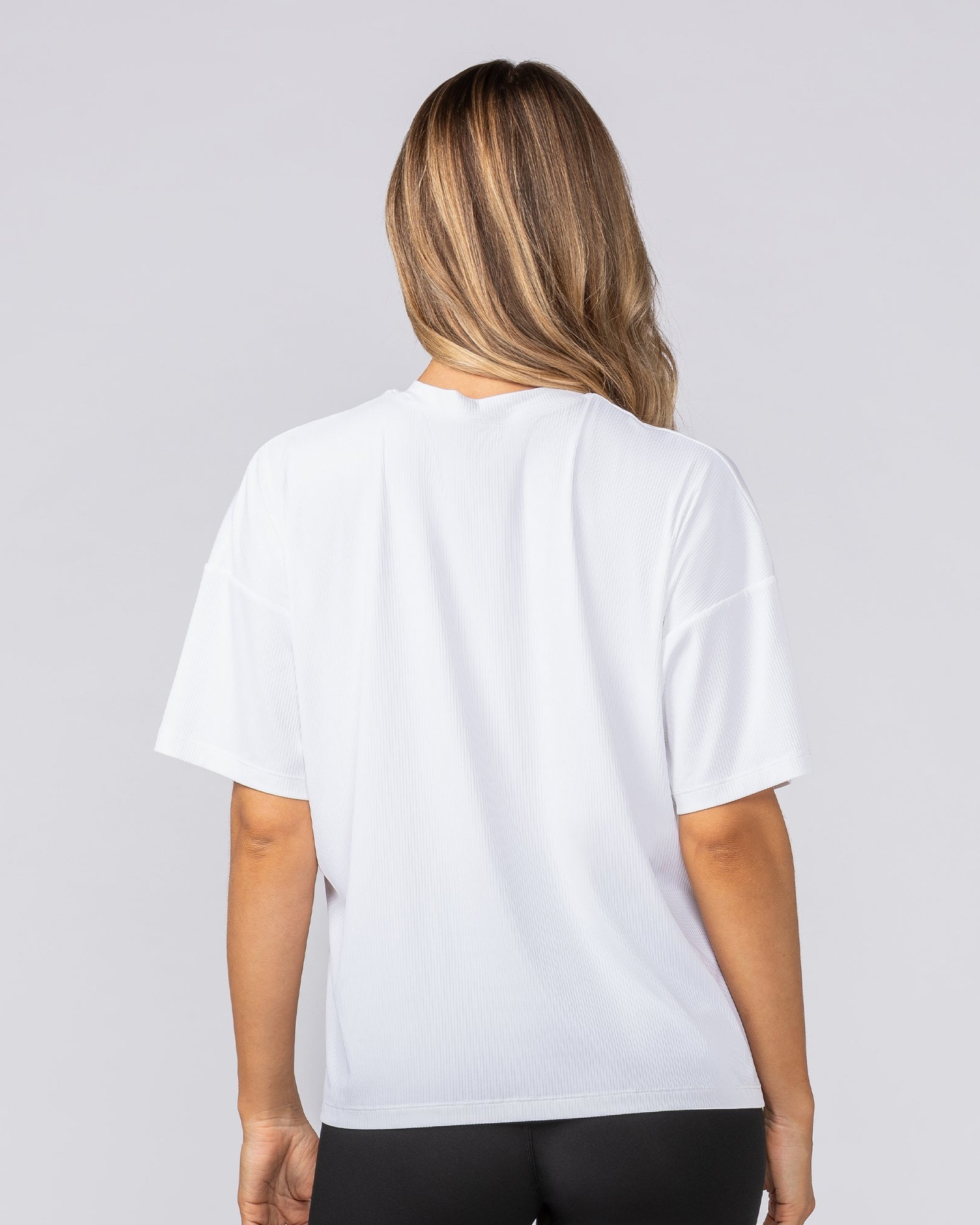Rib Boxy Training Tee - White