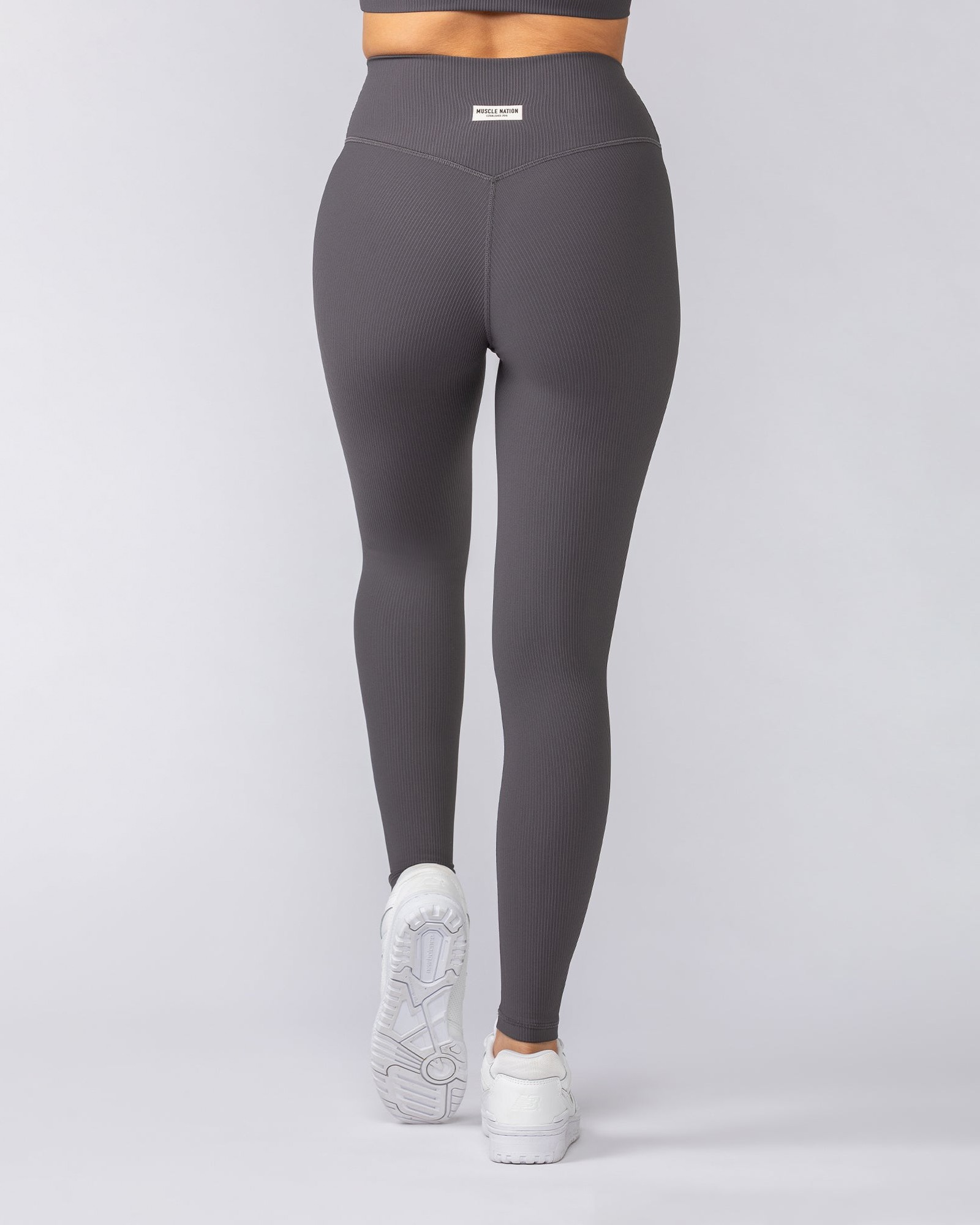 Zero Rise Rib Ankle Length Leggings - Phantom