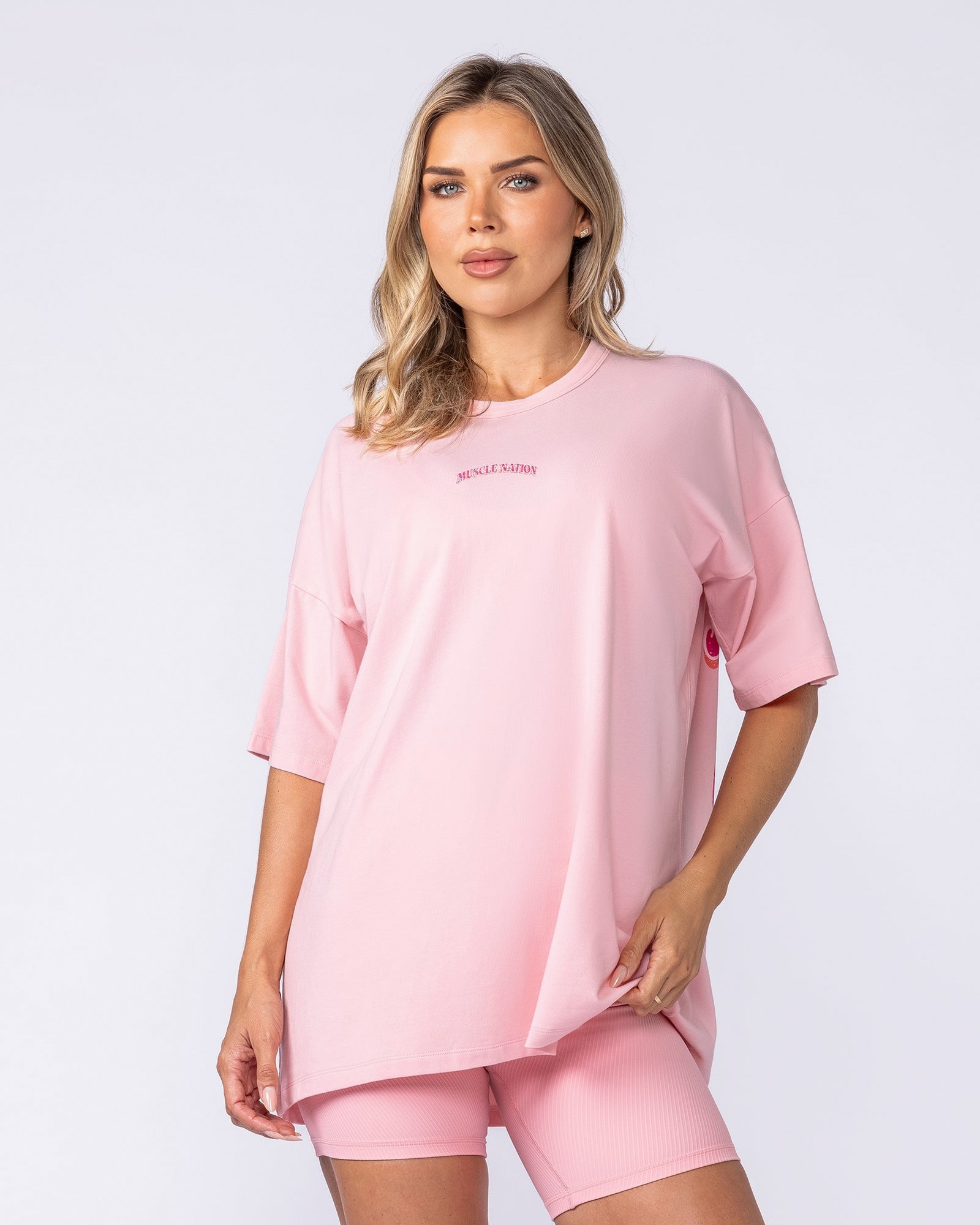 Fresh And Juicy Oversized Tee - Petal Pink
