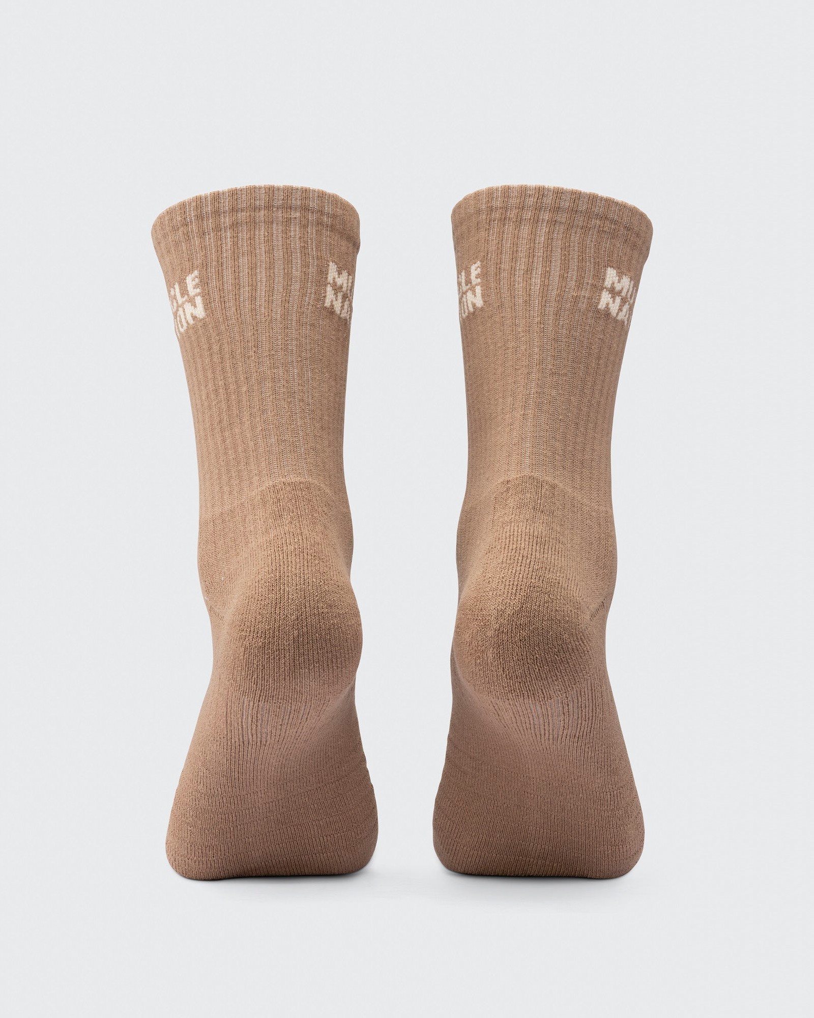 Mens Essential Crew Socks (2x Pack) - Taupe / Dew