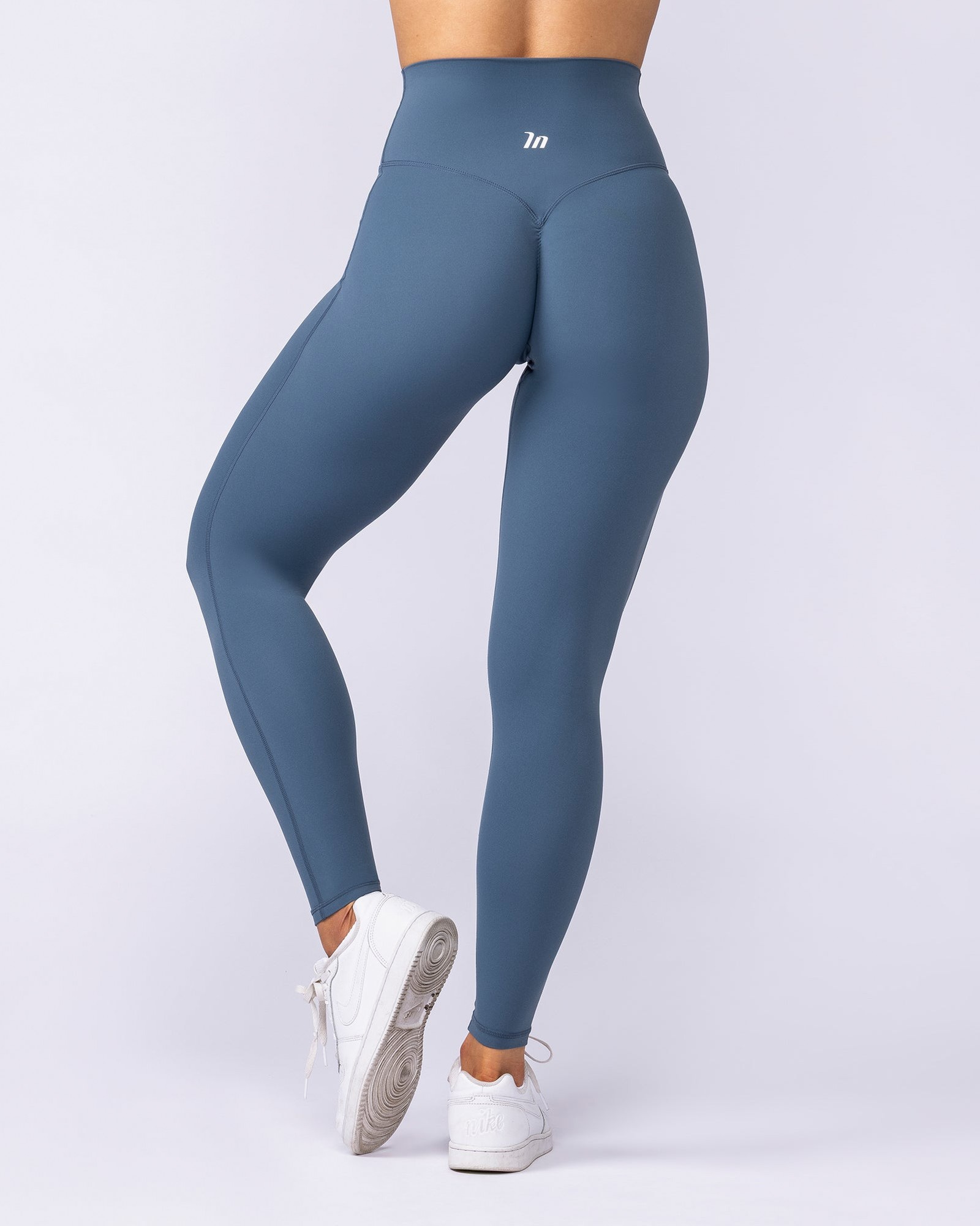Aura Peachy High Invisible Scrunch Ankle Leggings - Sapphire