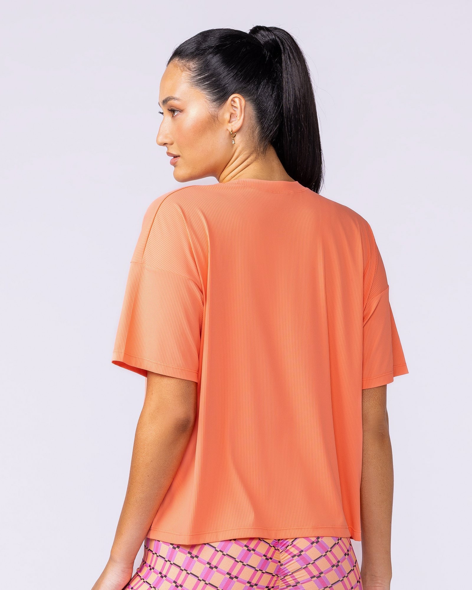 Rib Boxy Training Tee - Peachy