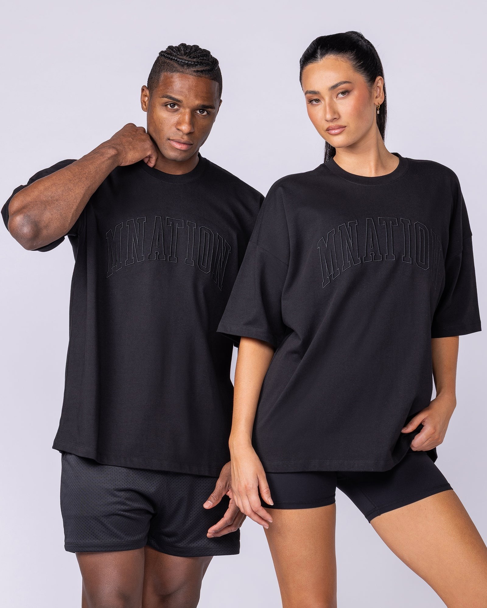 Varsity Oversized Boxy Tee - Black
