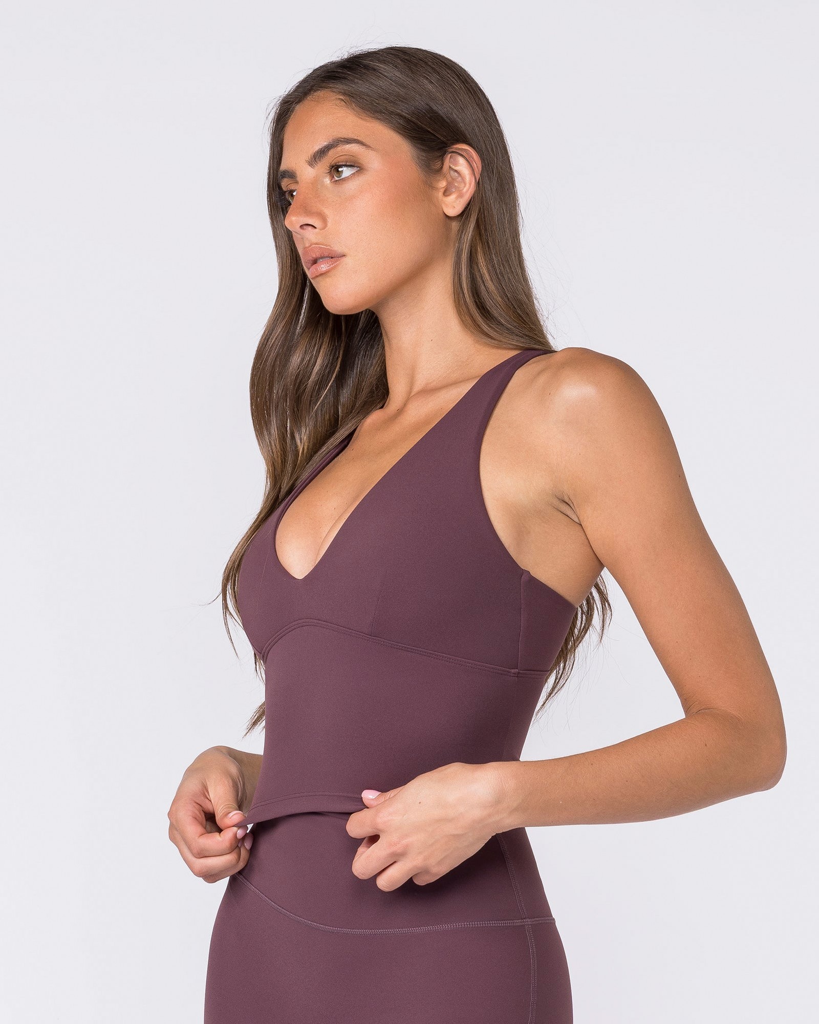 Influence Bra Tank - Dark Cherry