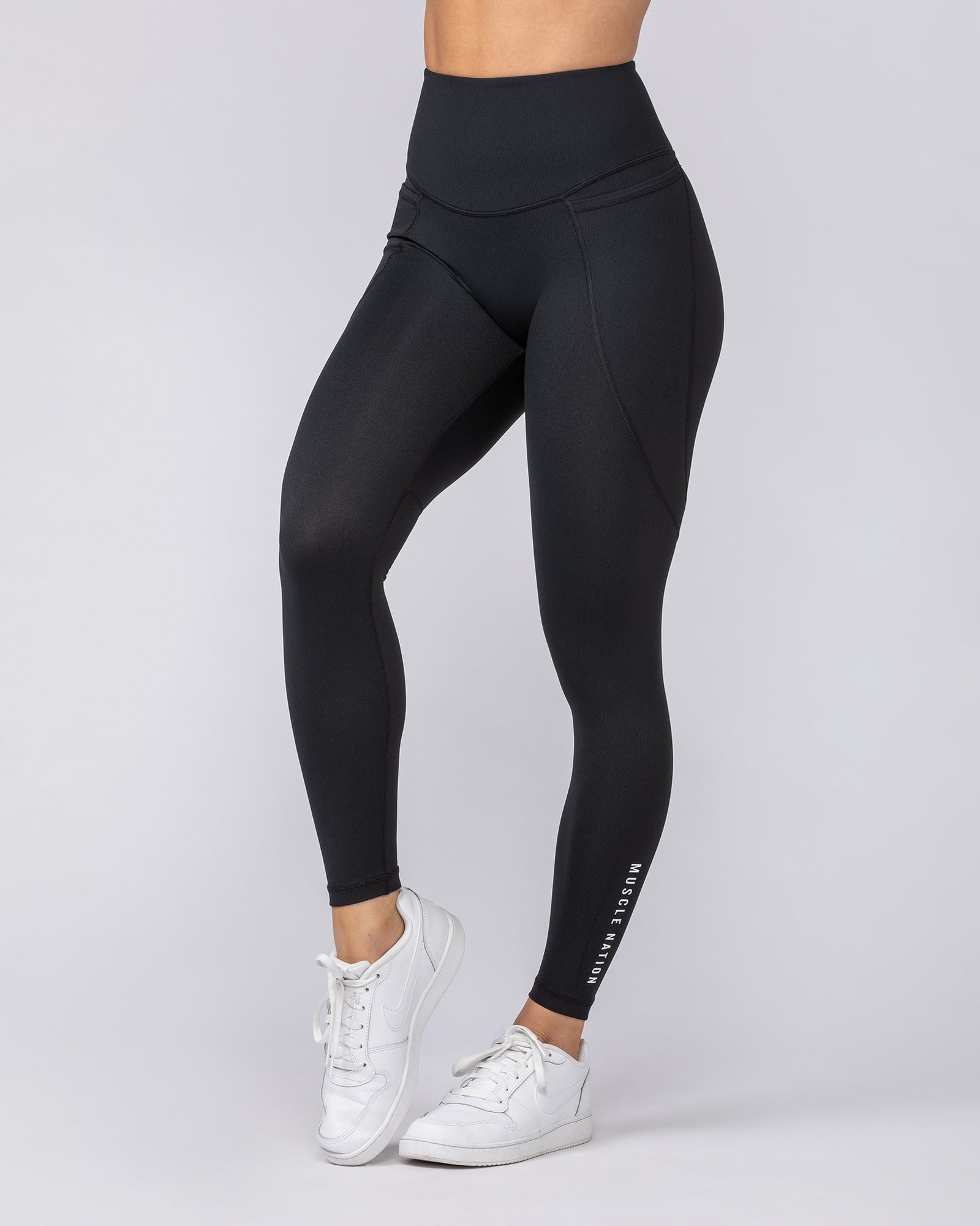 Signature Boost Pocket Ankle Length Leggings - Black