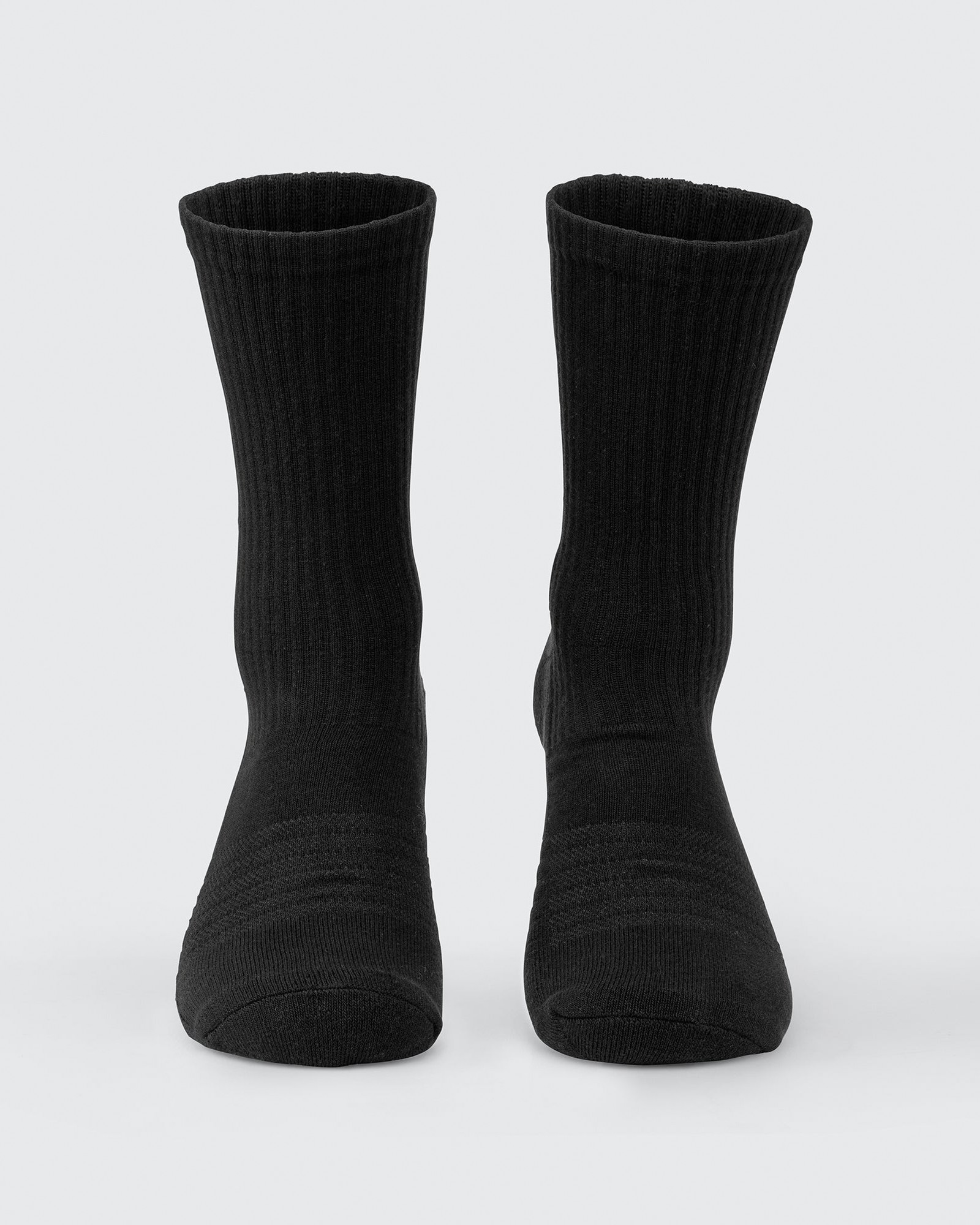 Mens Trainer Crew Sock - 2Pack Black /White Multi