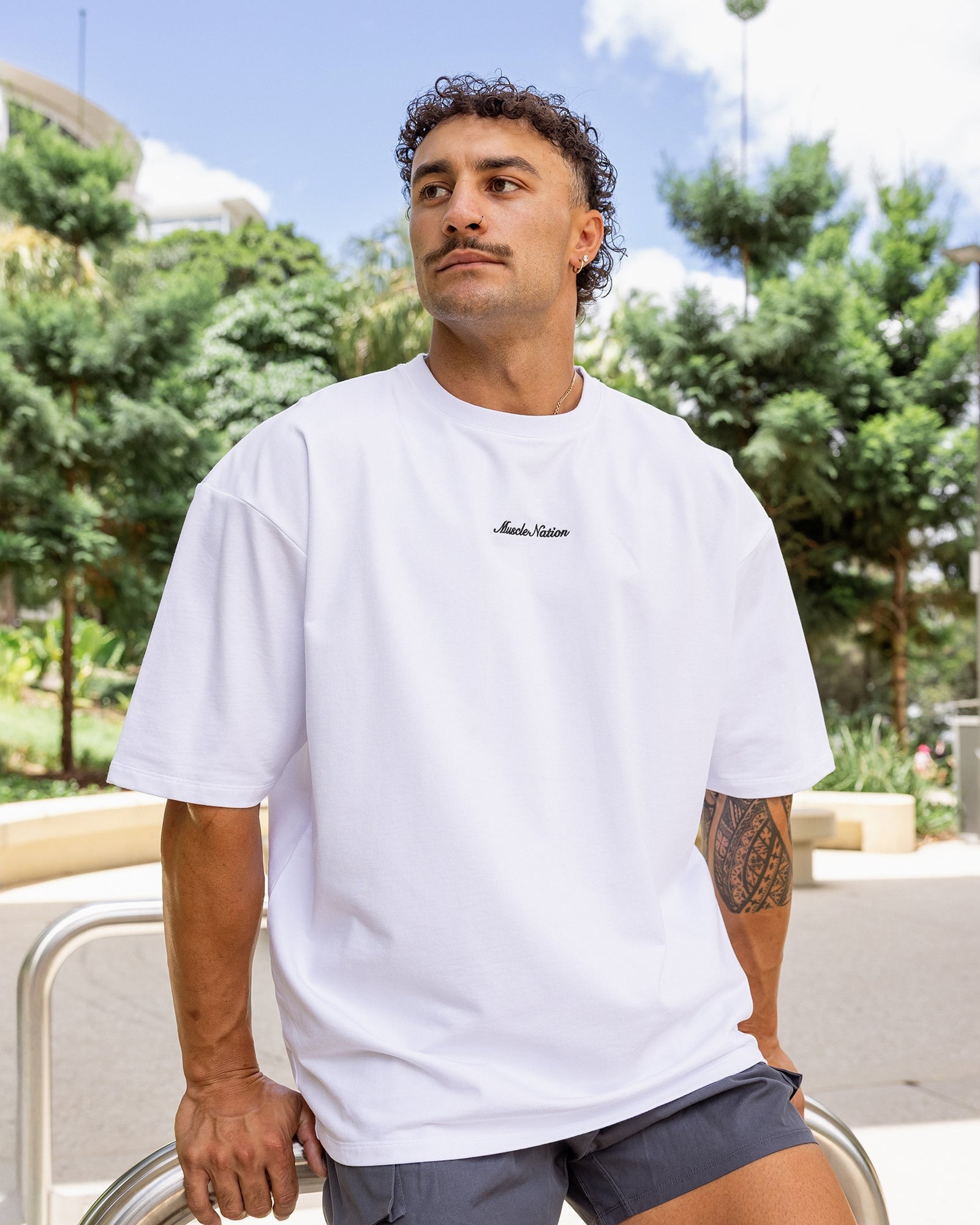 MN Loopback Oversized Tee - White