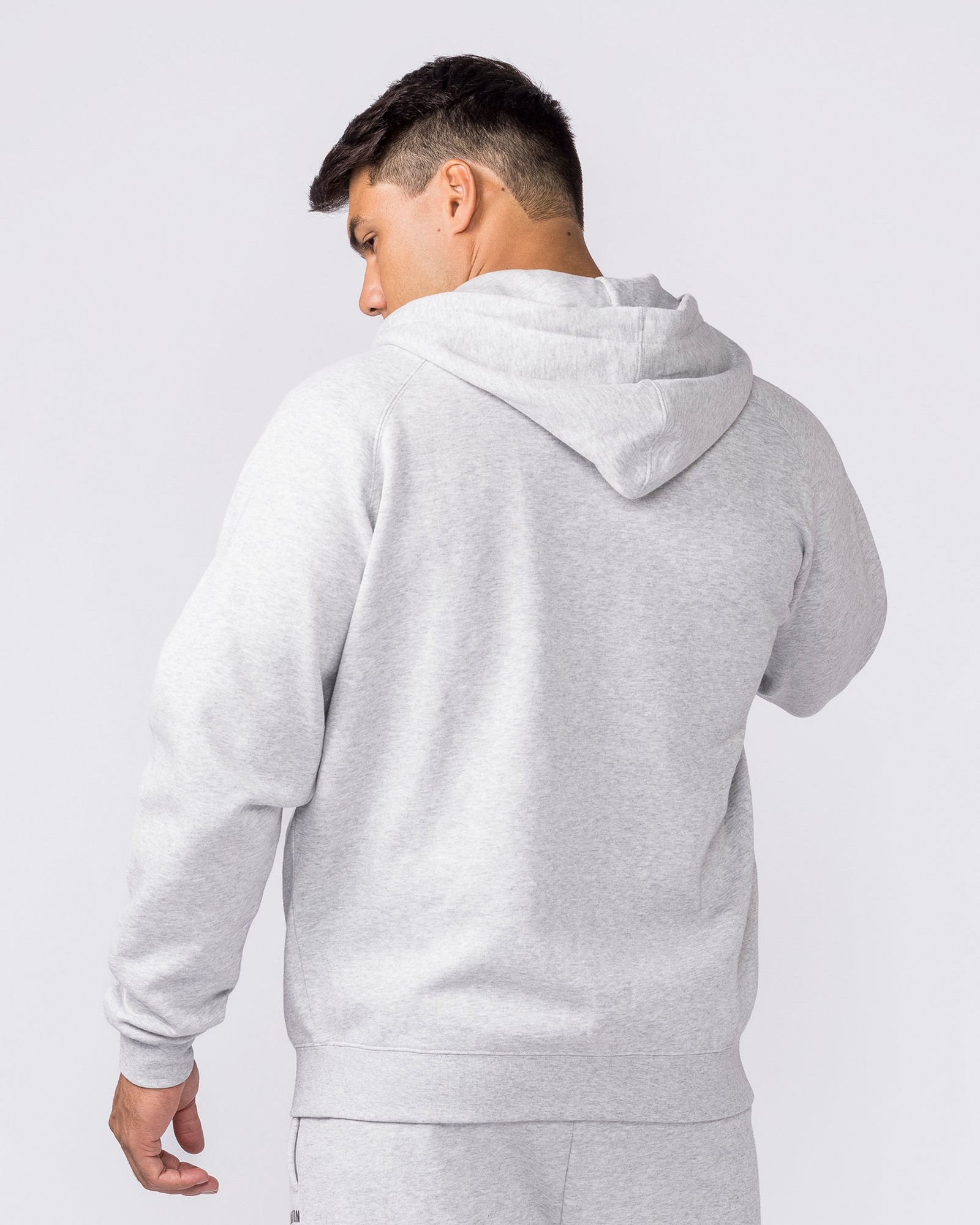 Essential Zip Hoodie - Grey Marl