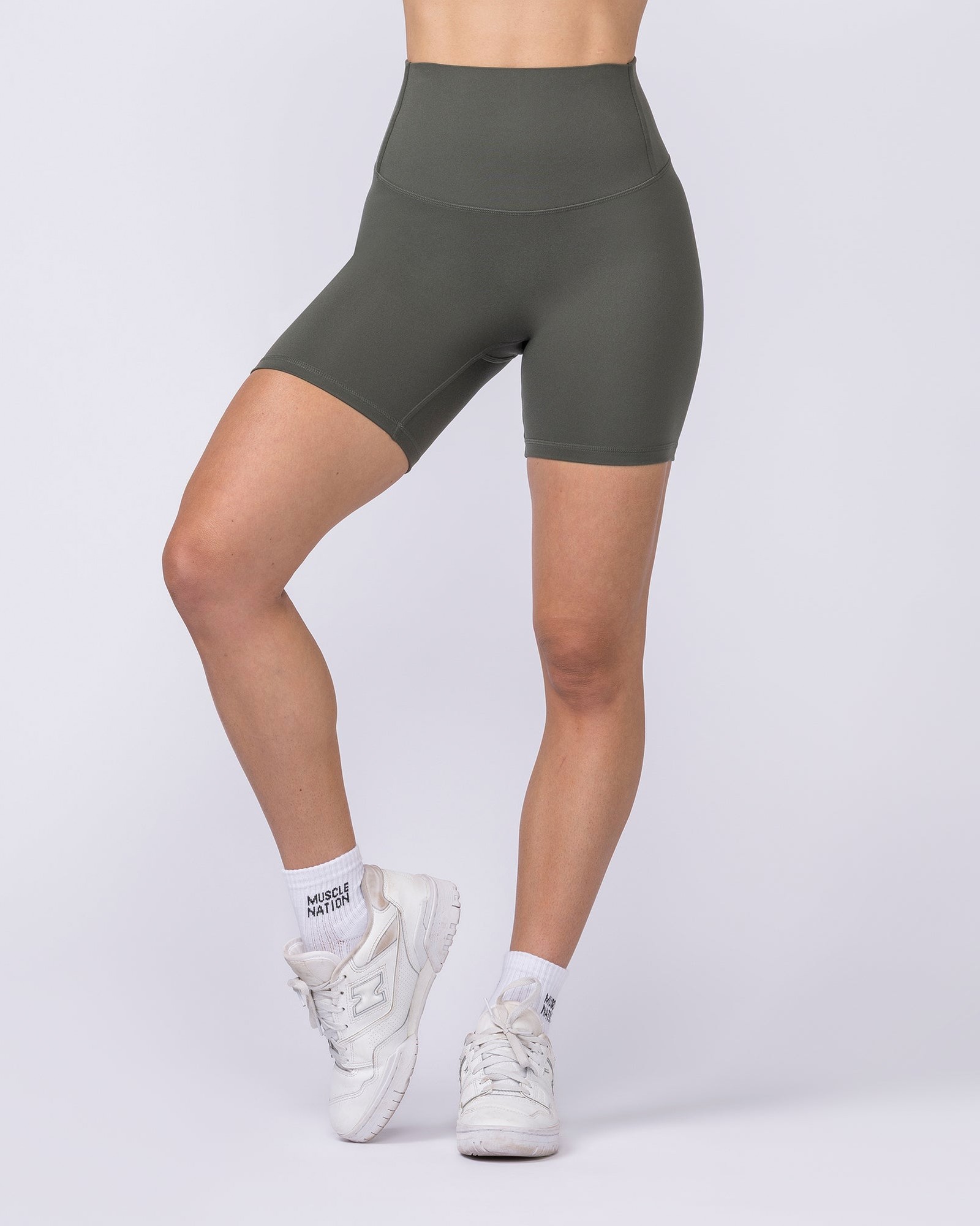 Unrivalled Bare Bike Shorts - Eucalyptus