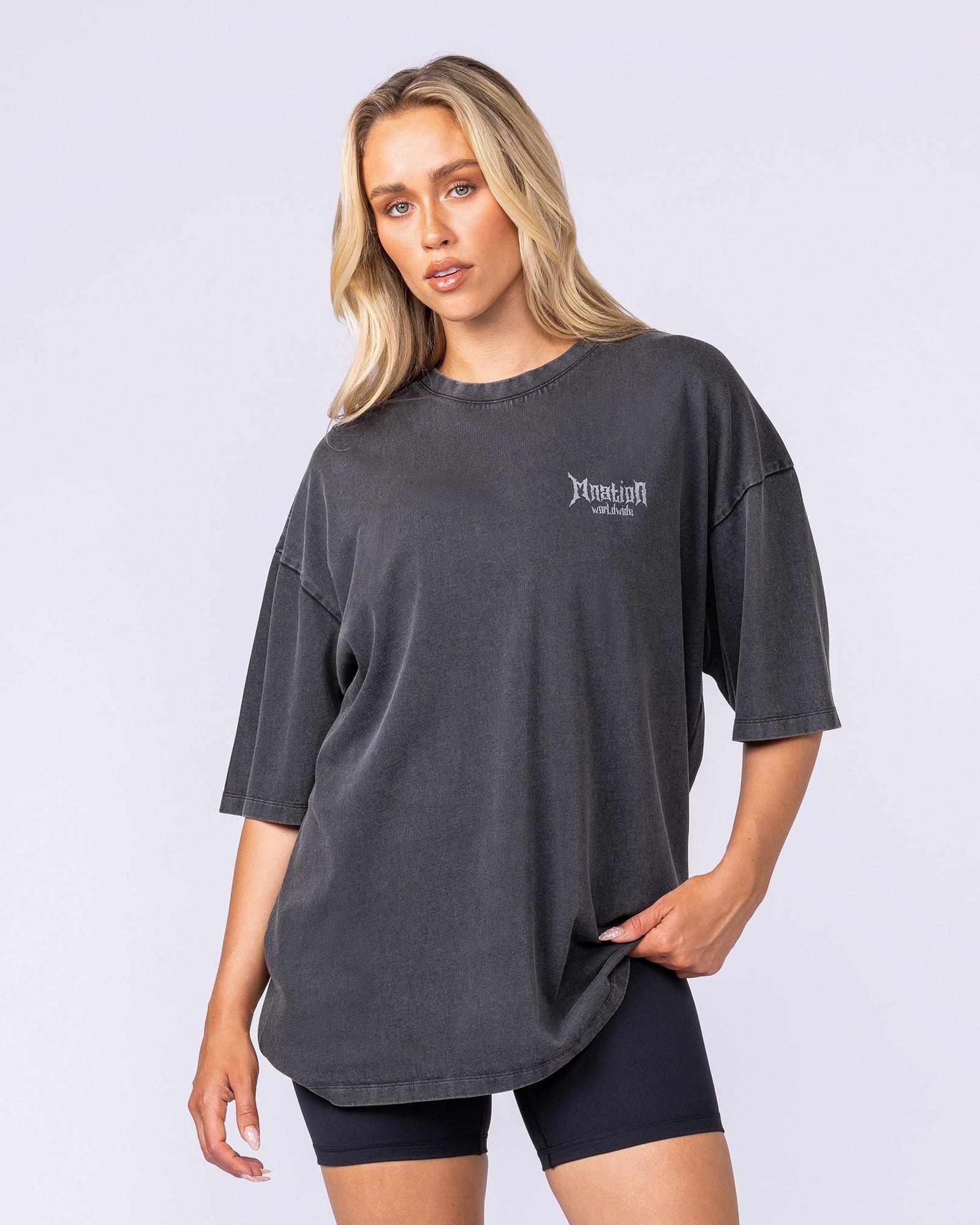 Metal Oversized Vintage Tee - Washed Black