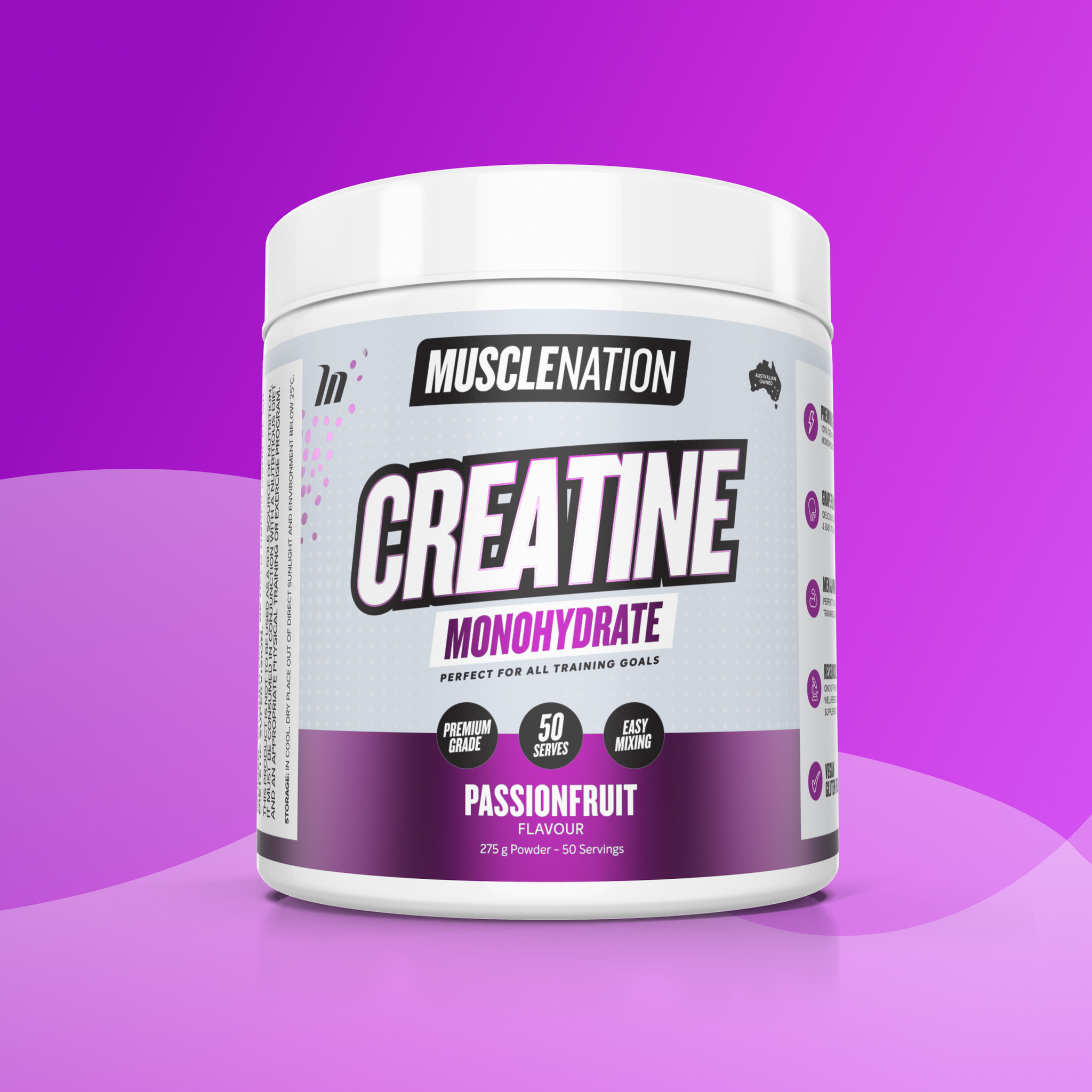 CREATINE MONOHYDRATE - Passionfruit - 50 serves