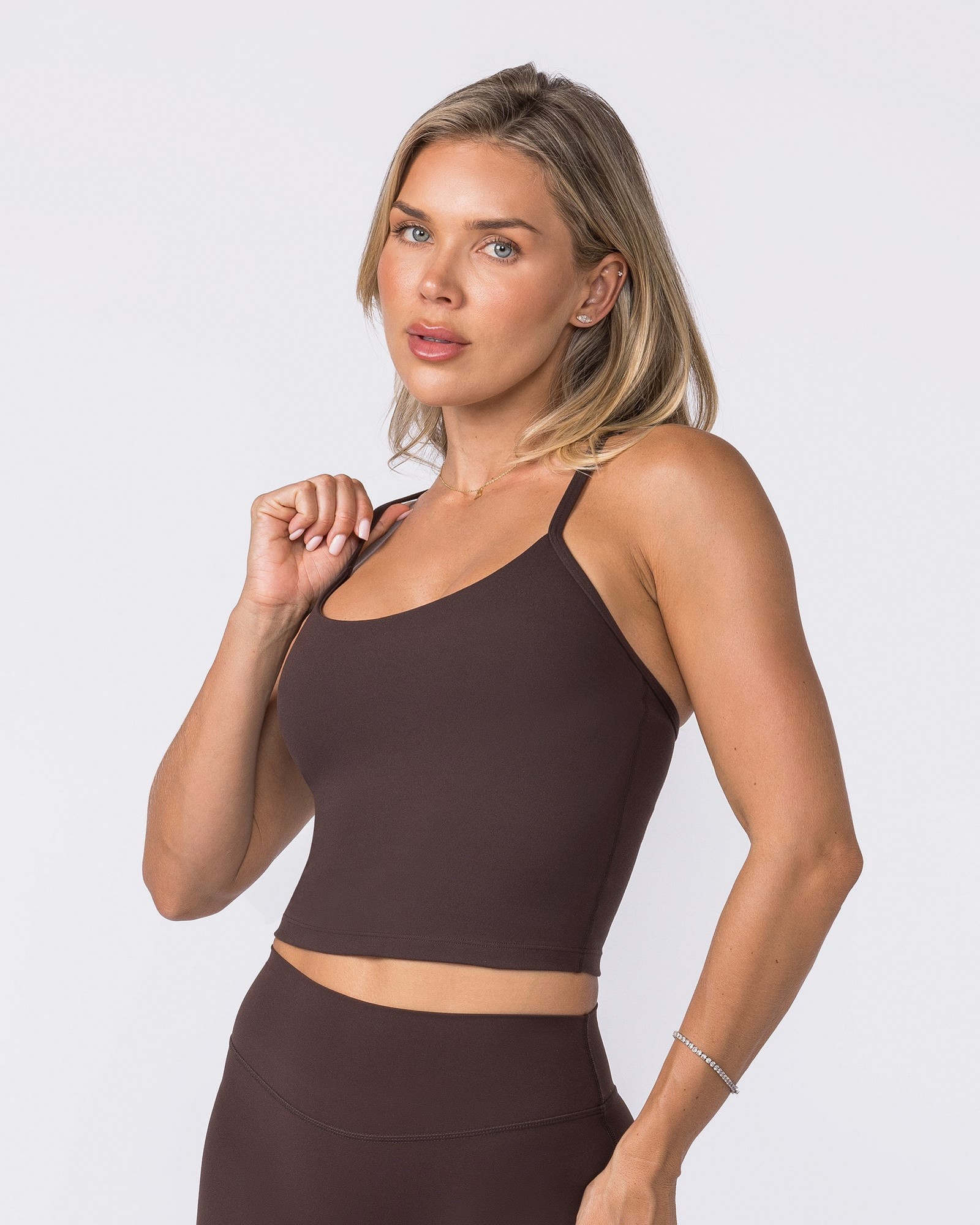 Stride Bra Tank - Cocoa