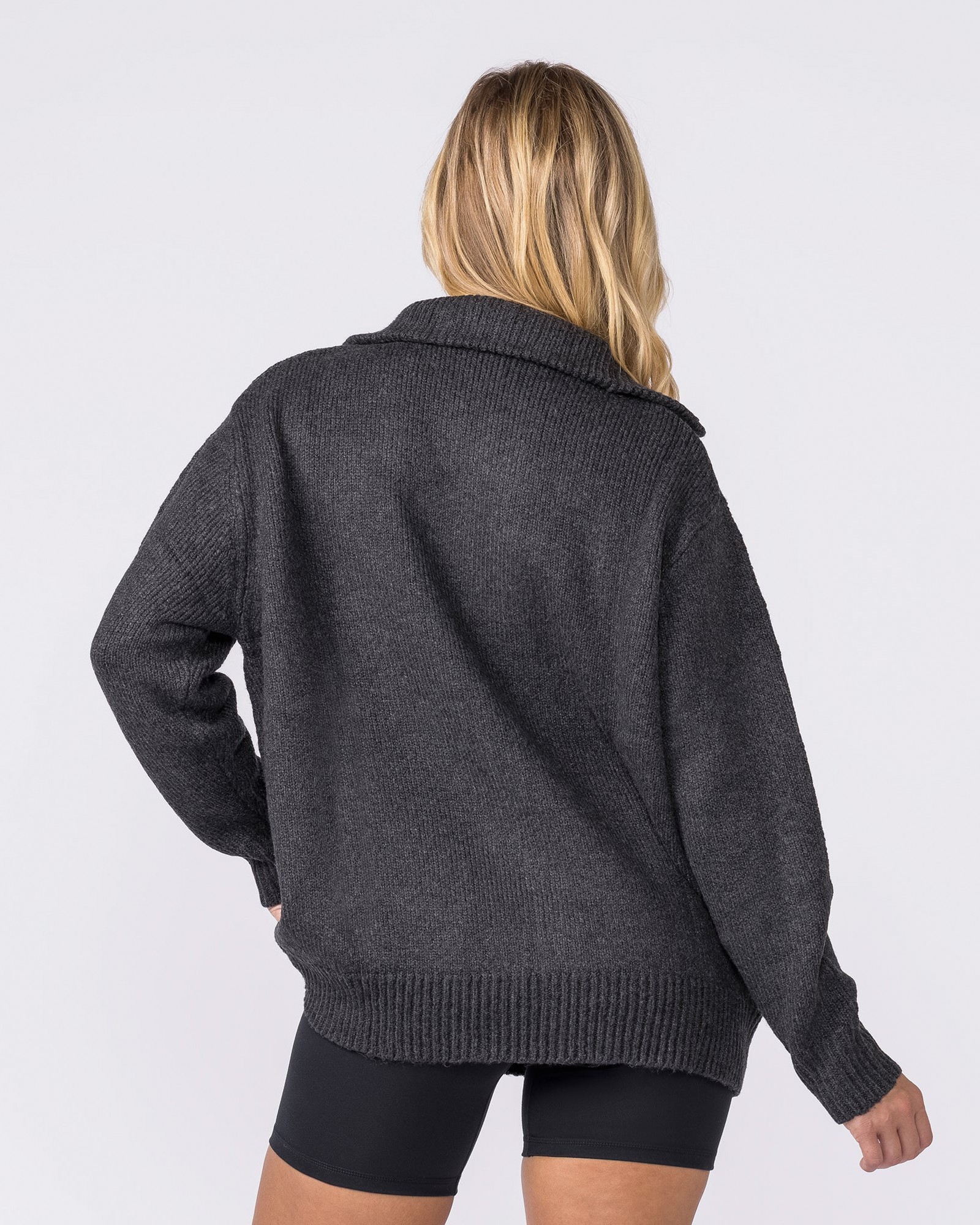 Heritage Oversized Knit - Black Marl