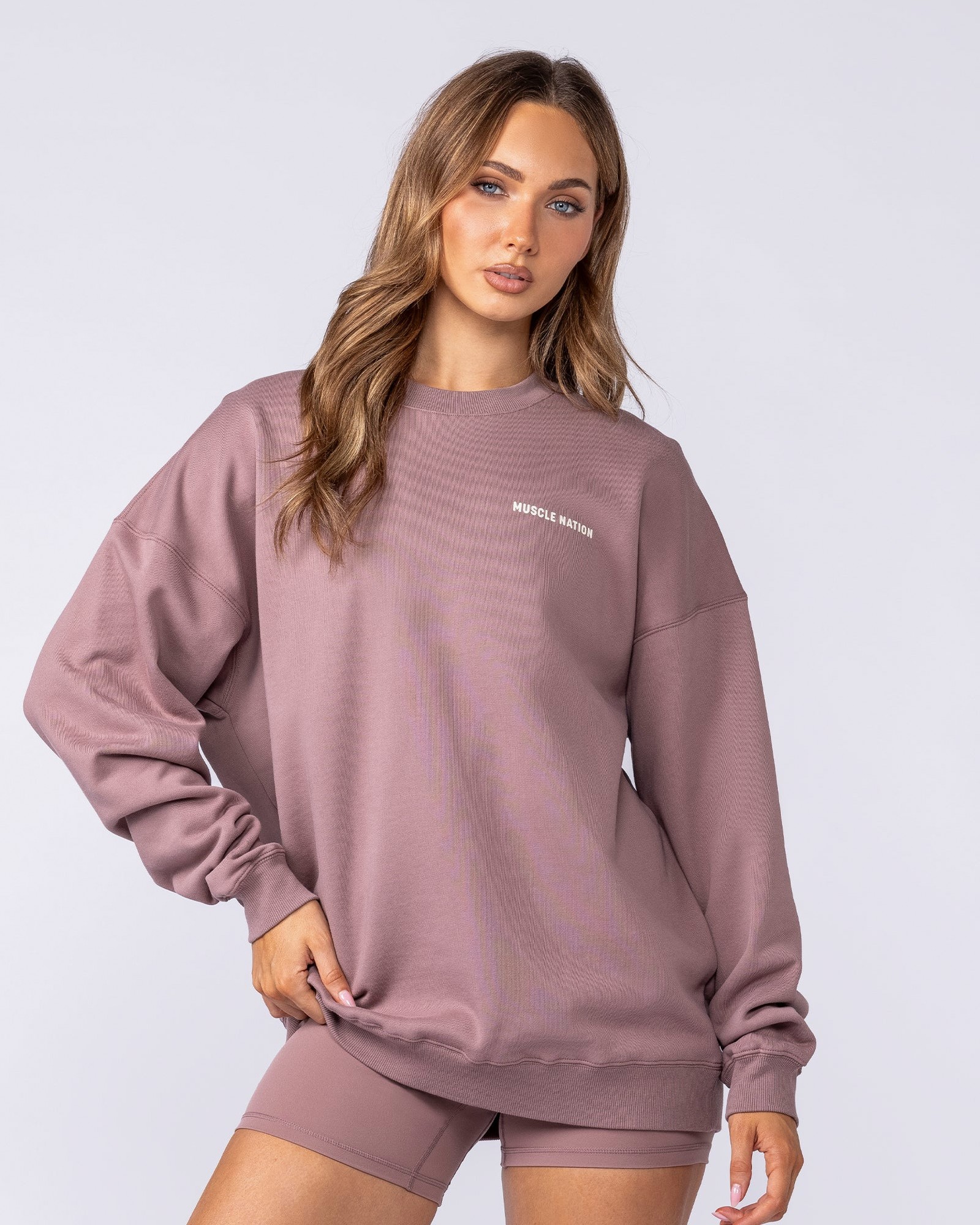 Bubble Oversized Pullover - Mocha Berry