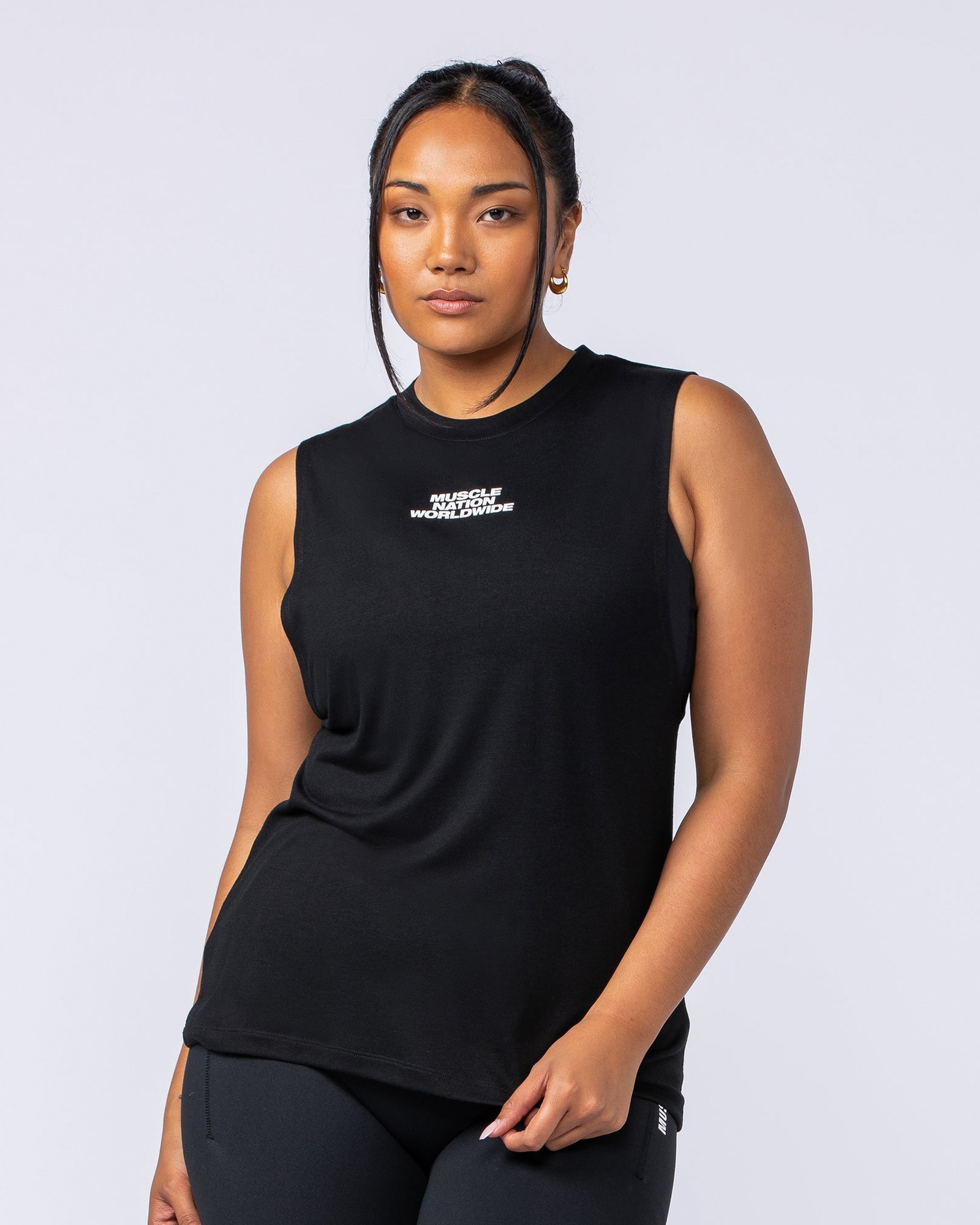 Global Drop Arm Tank - Black