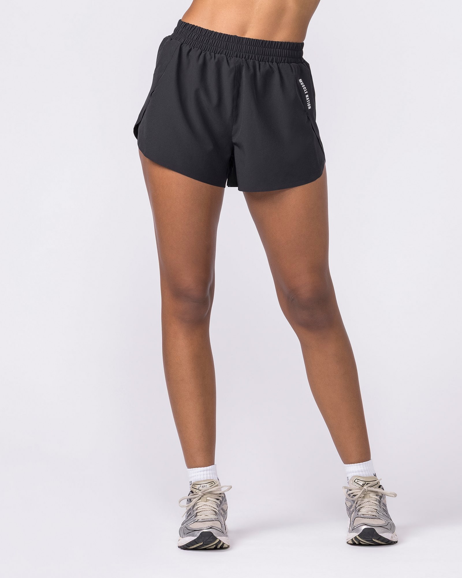 Pace 3" High-Waisted Run Shorts - Black