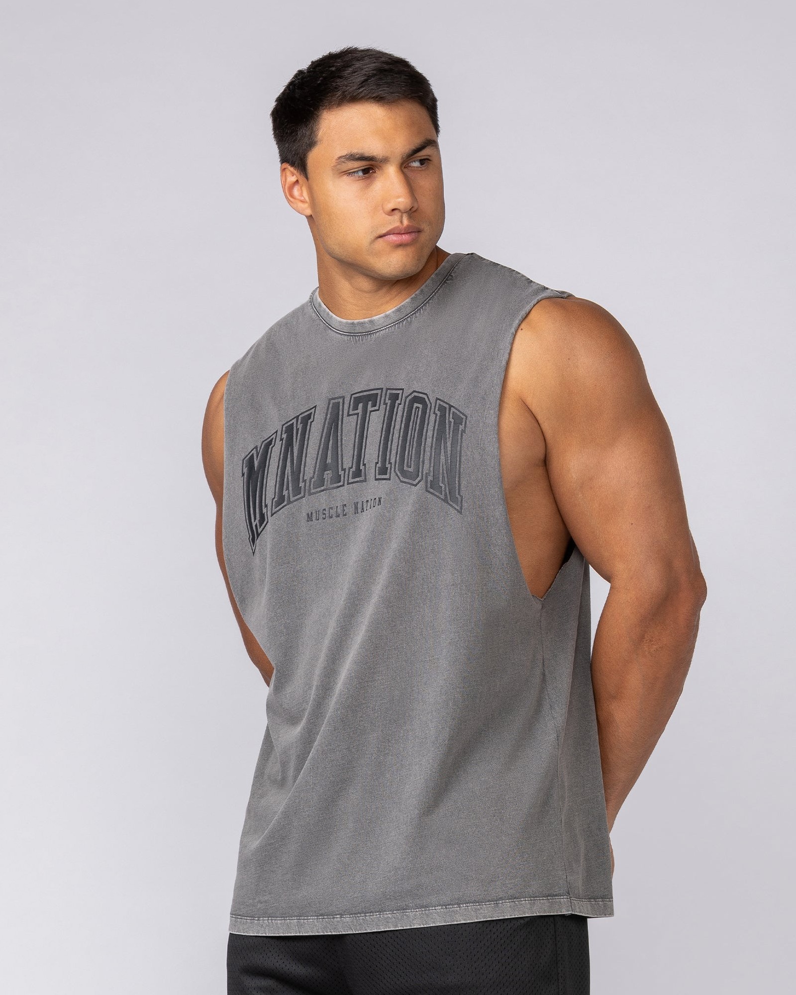 Varsity Training Drop Arm Vintage Tank - Washed Tornado