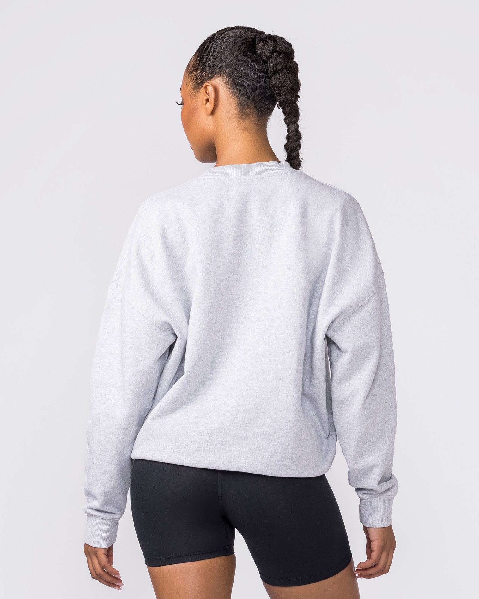 Collective Boxy Pullover - Light Grey Marl