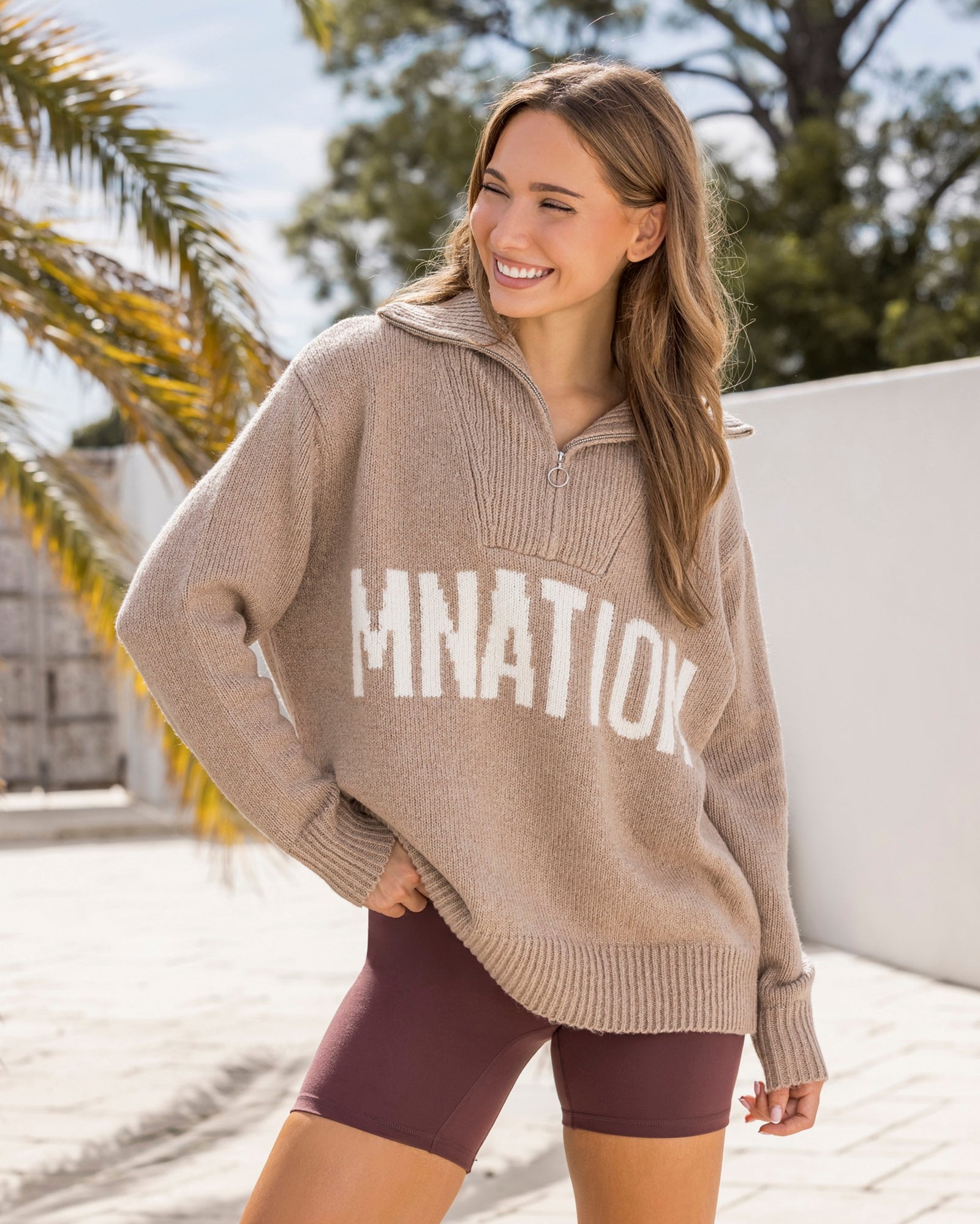 Heritage Oversized Knit - Fossil