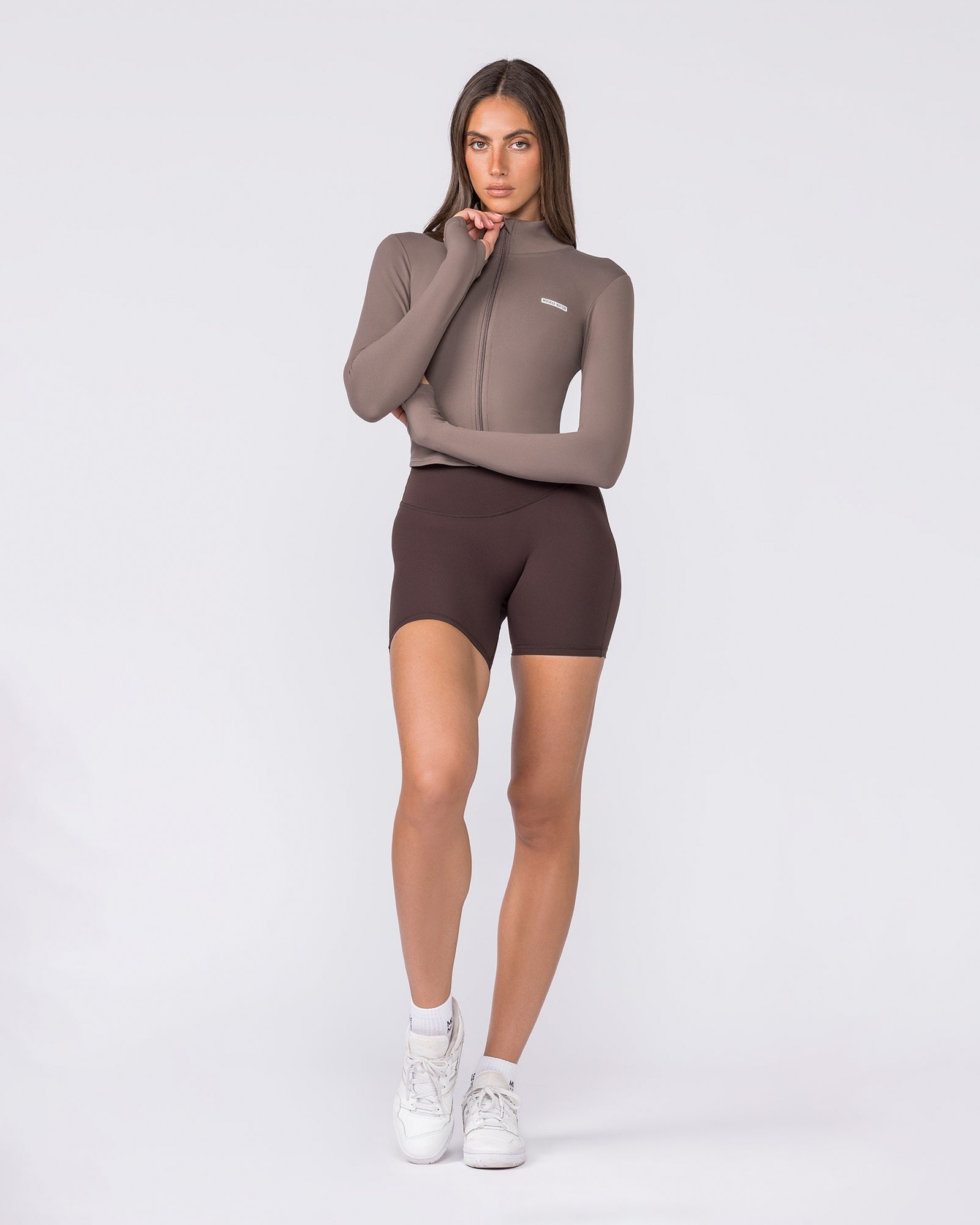 Favourite Cropped Zip Through - Taupe