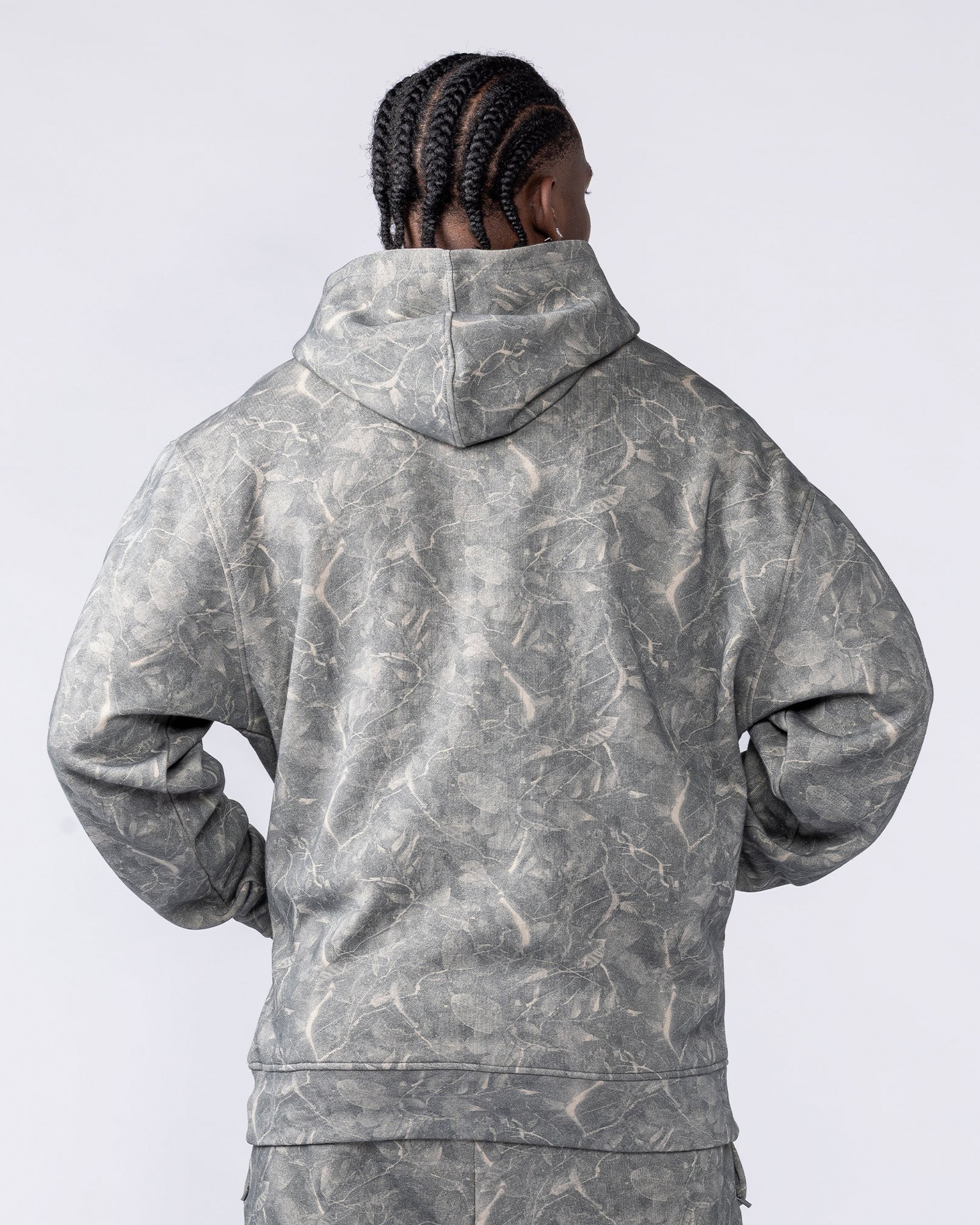 Gothic Oversized Hoodie - Washed Tree Camo