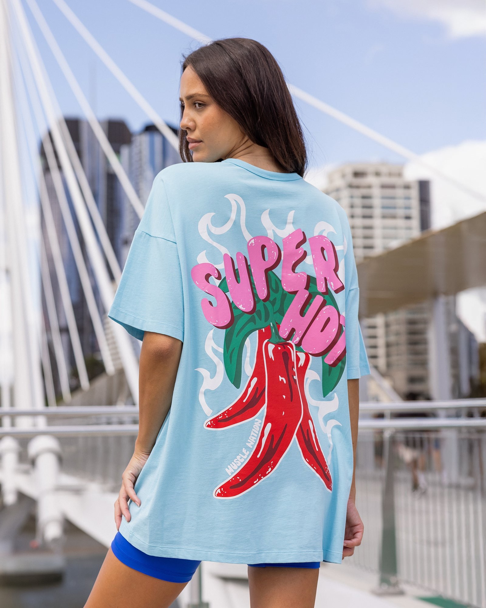 Super Hot Oversized Tee - Lagoon