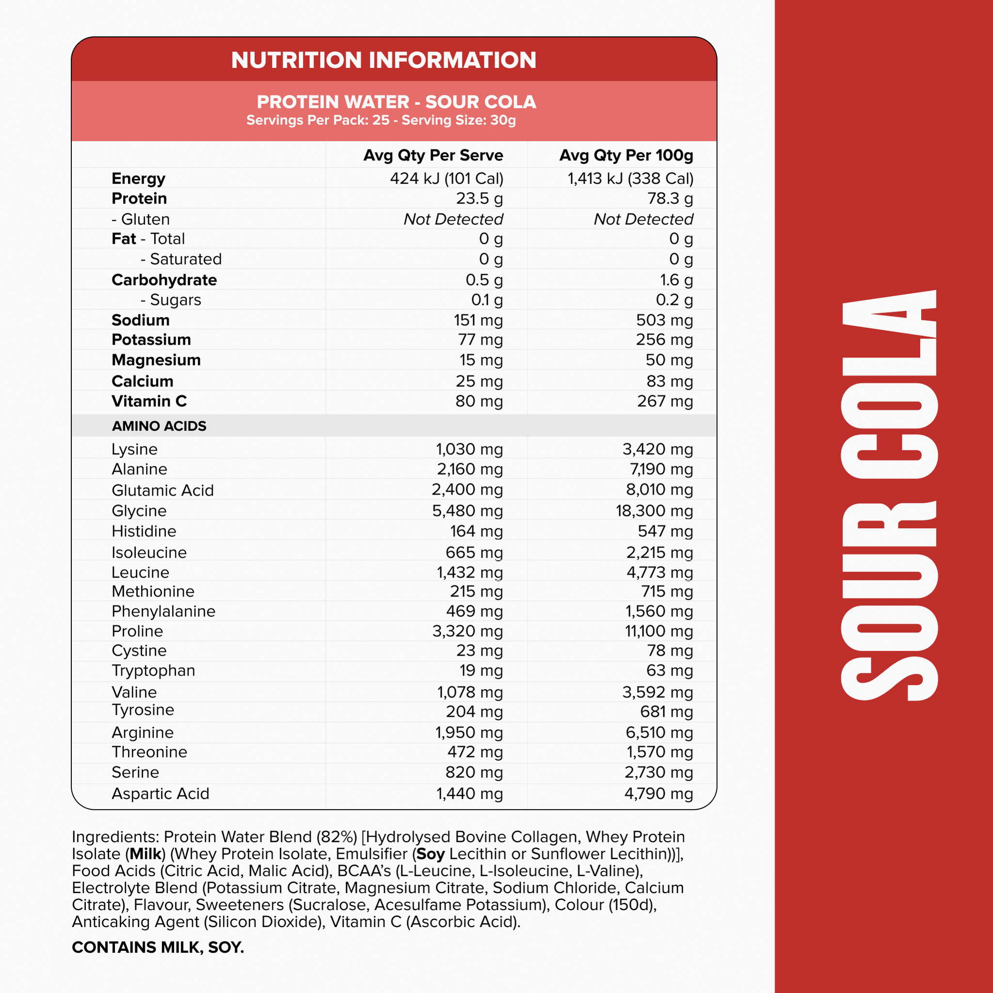 PROTEIN WATER - Sour Cola - 25 serves