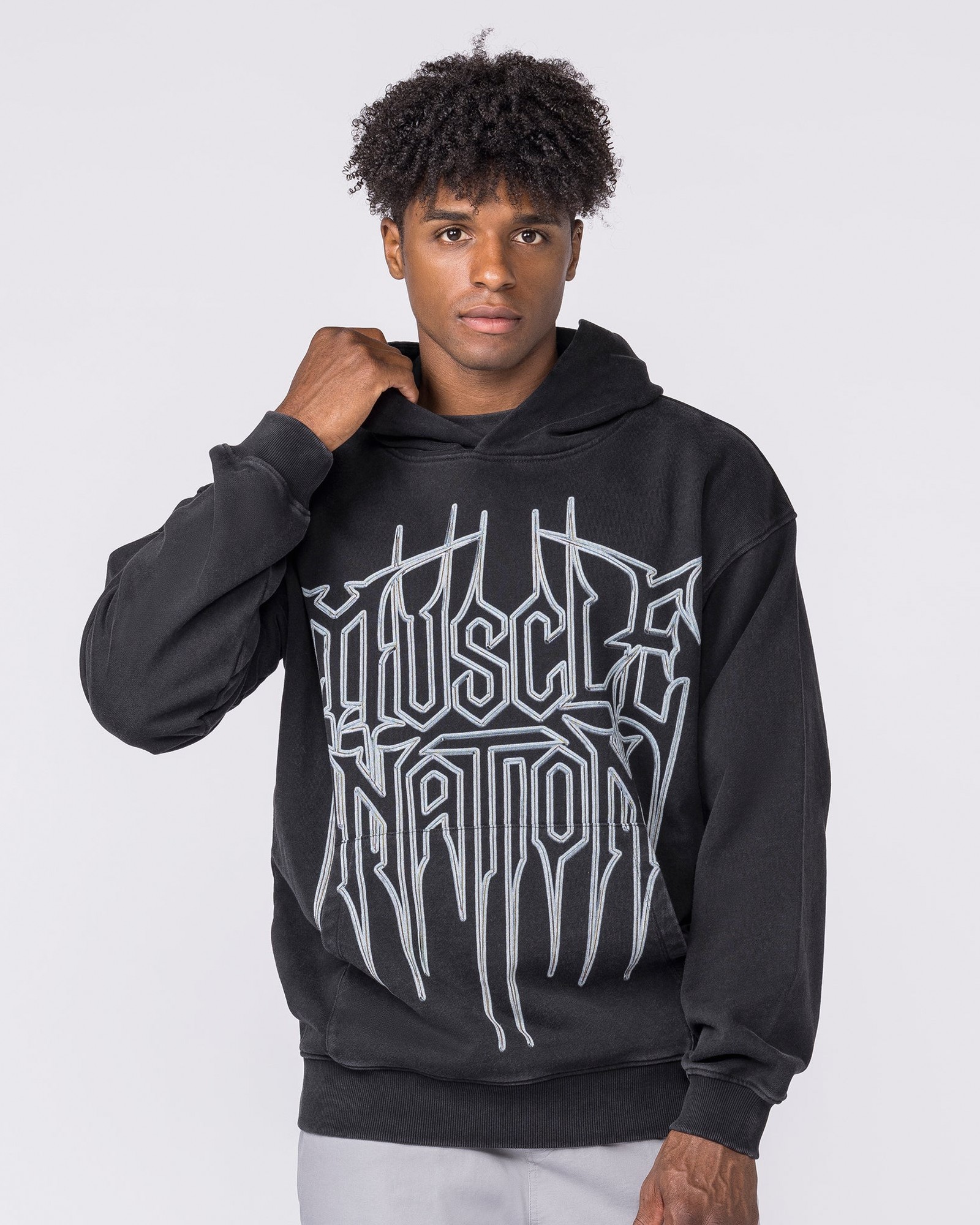 Metalcore Vintage Hoodie - Washed Black