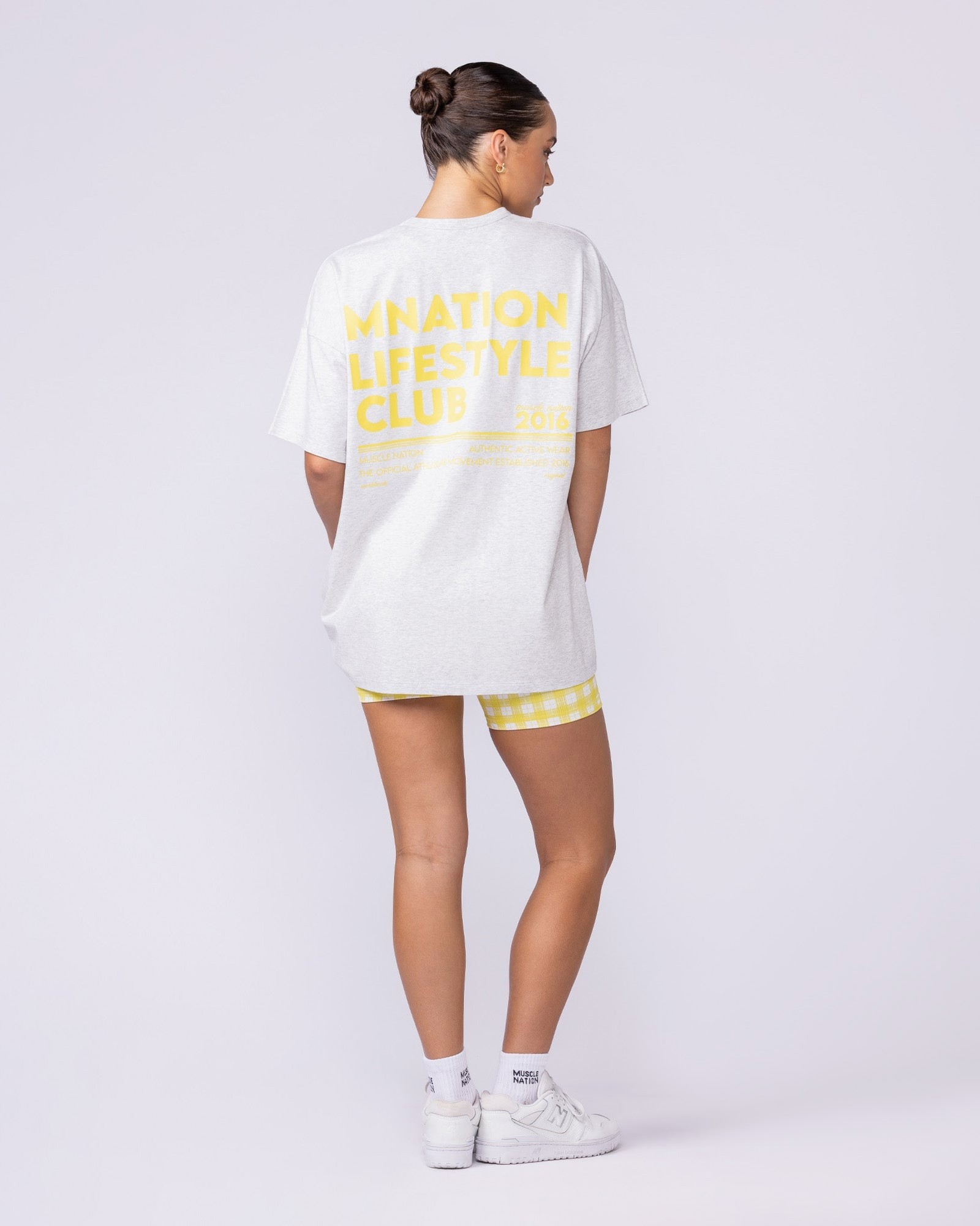 Lifestyle Club Oversized Tee - Snow Grey Marl
