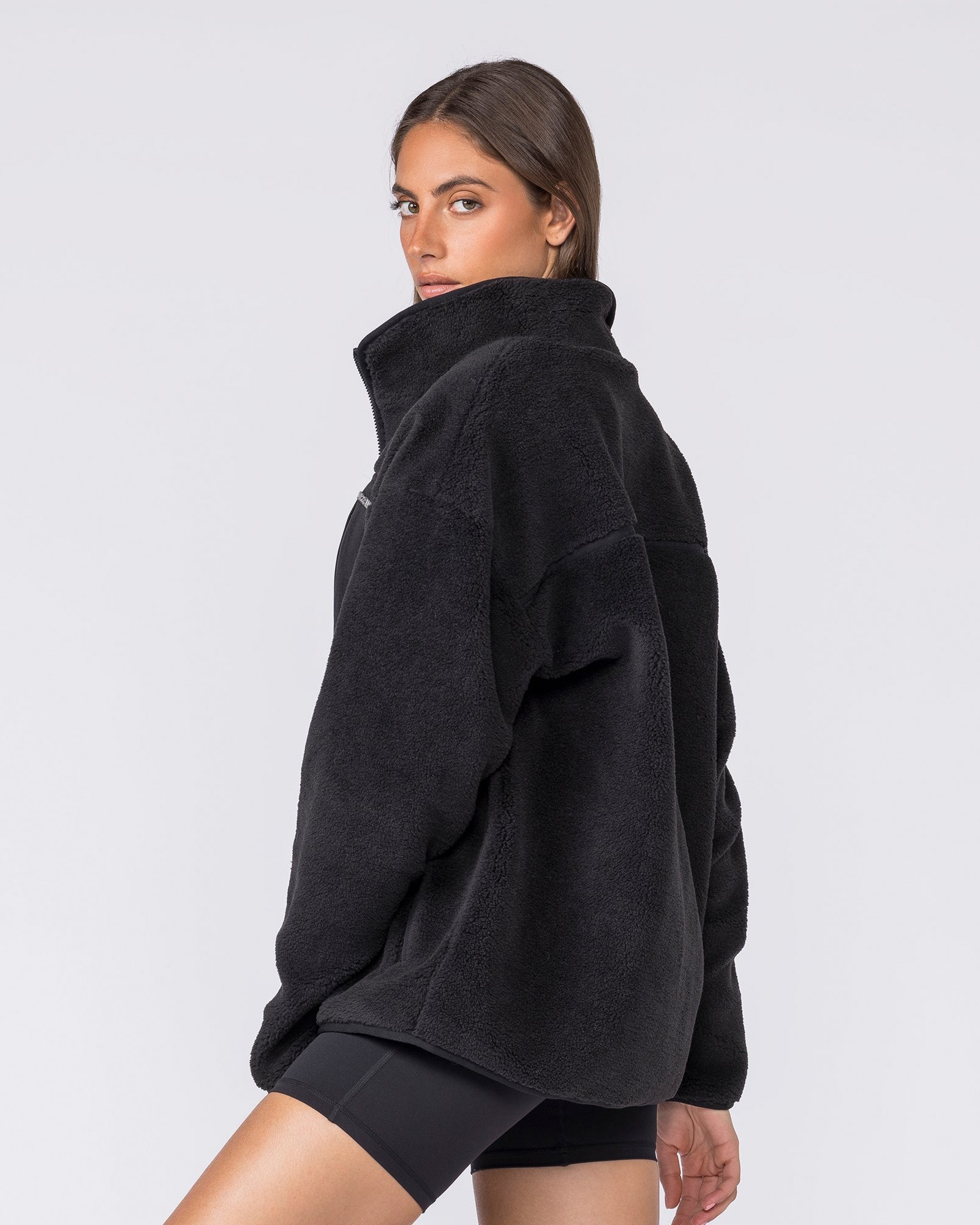 Nomad Sherpa Zip Through Jacket - Black