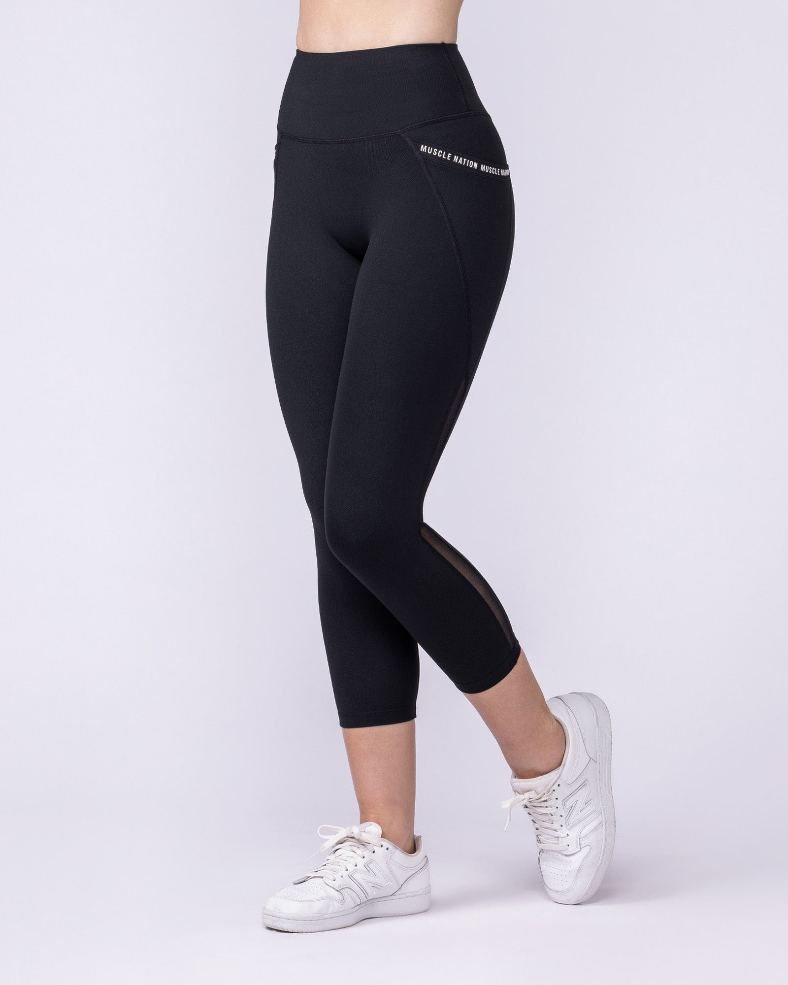 Illusion Signature Pocket 7/8 Leggings - Black