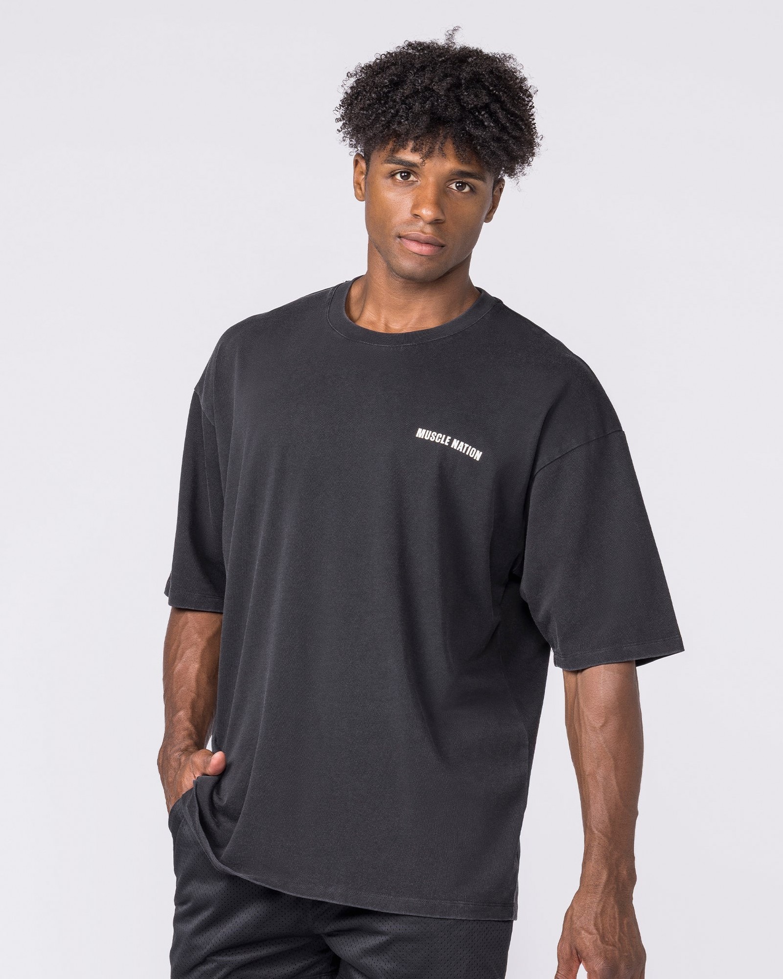 Essential Oversized Vintage Tee - Washed Black