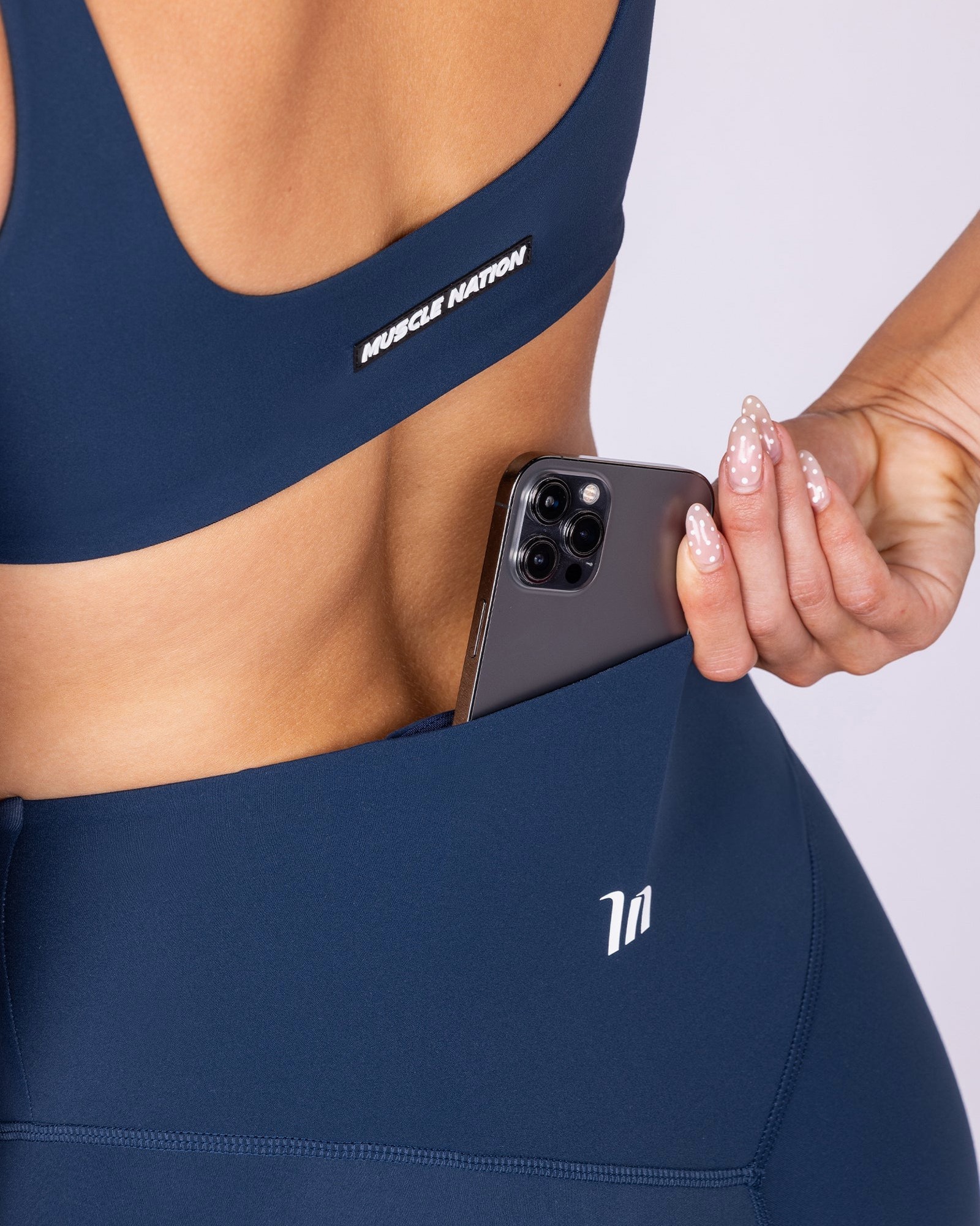 Aura Back Pocket Bike Shorts - Navy
