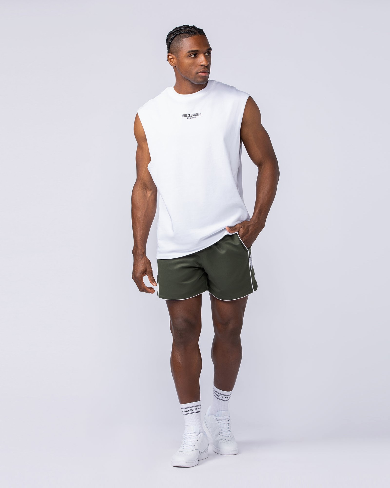 Worldwide Muscle Tank - White