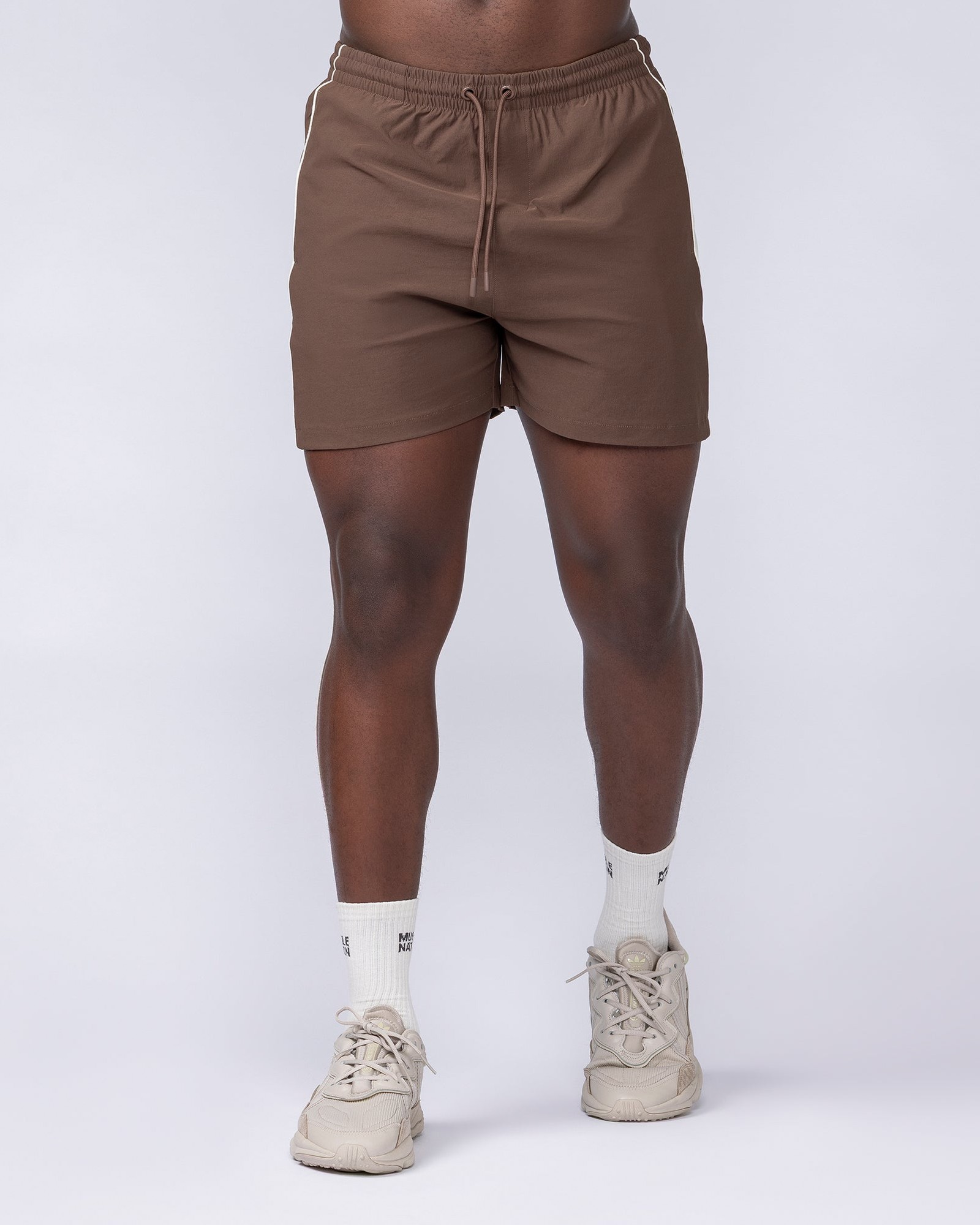 Command Windbreaker Shorts - Brown