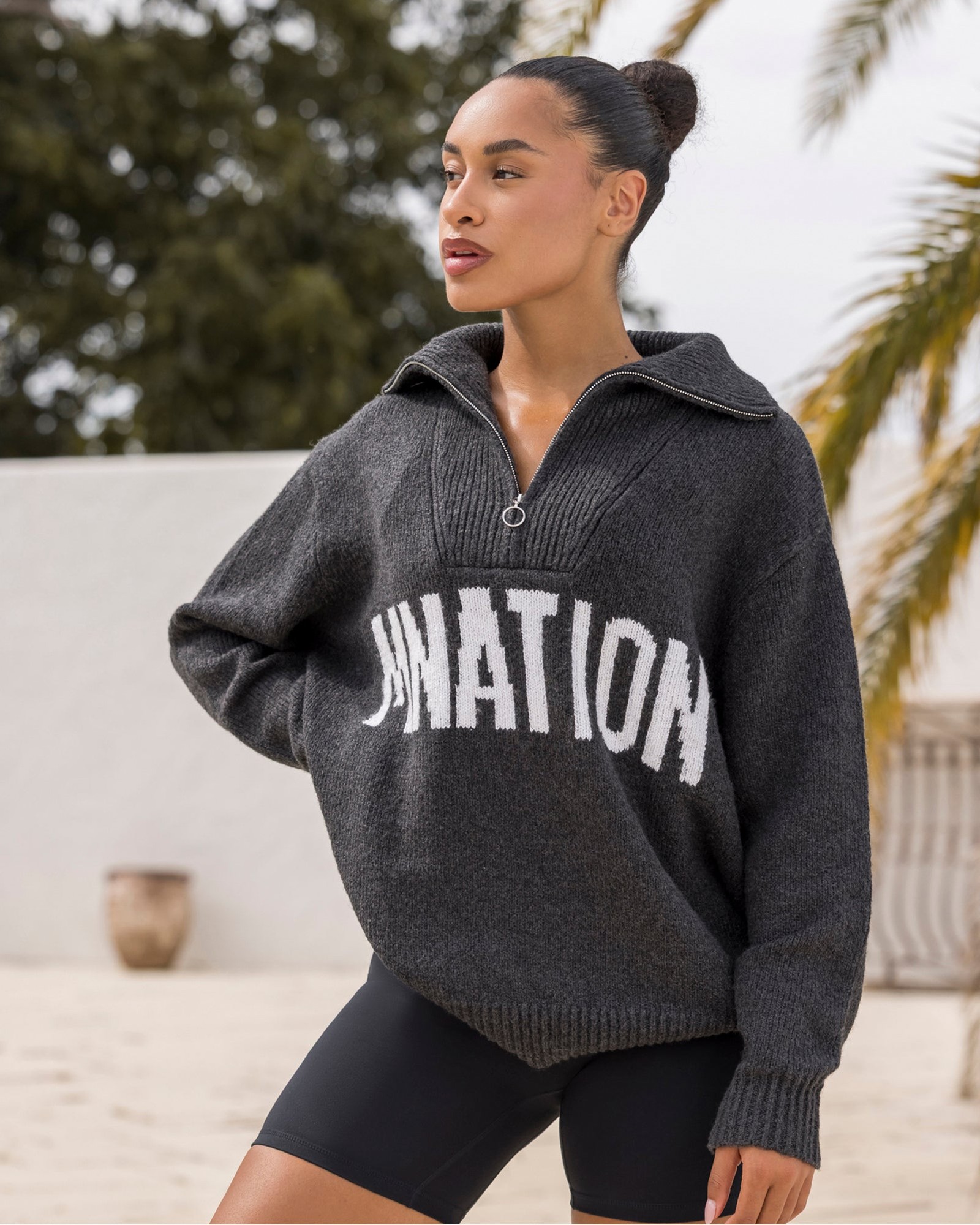 Heritage Oversized Knit - Black Marl