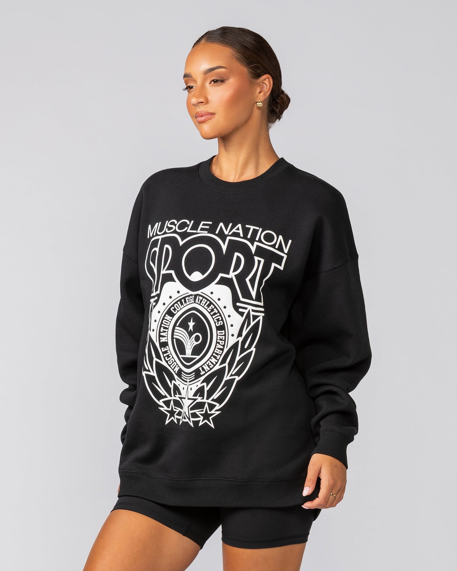 Athletics Oversized Pullover - Black