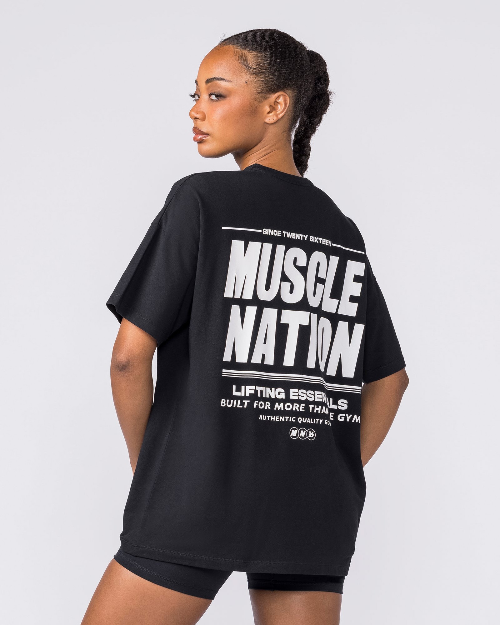 Kick-Start Oversized Tee - Black
