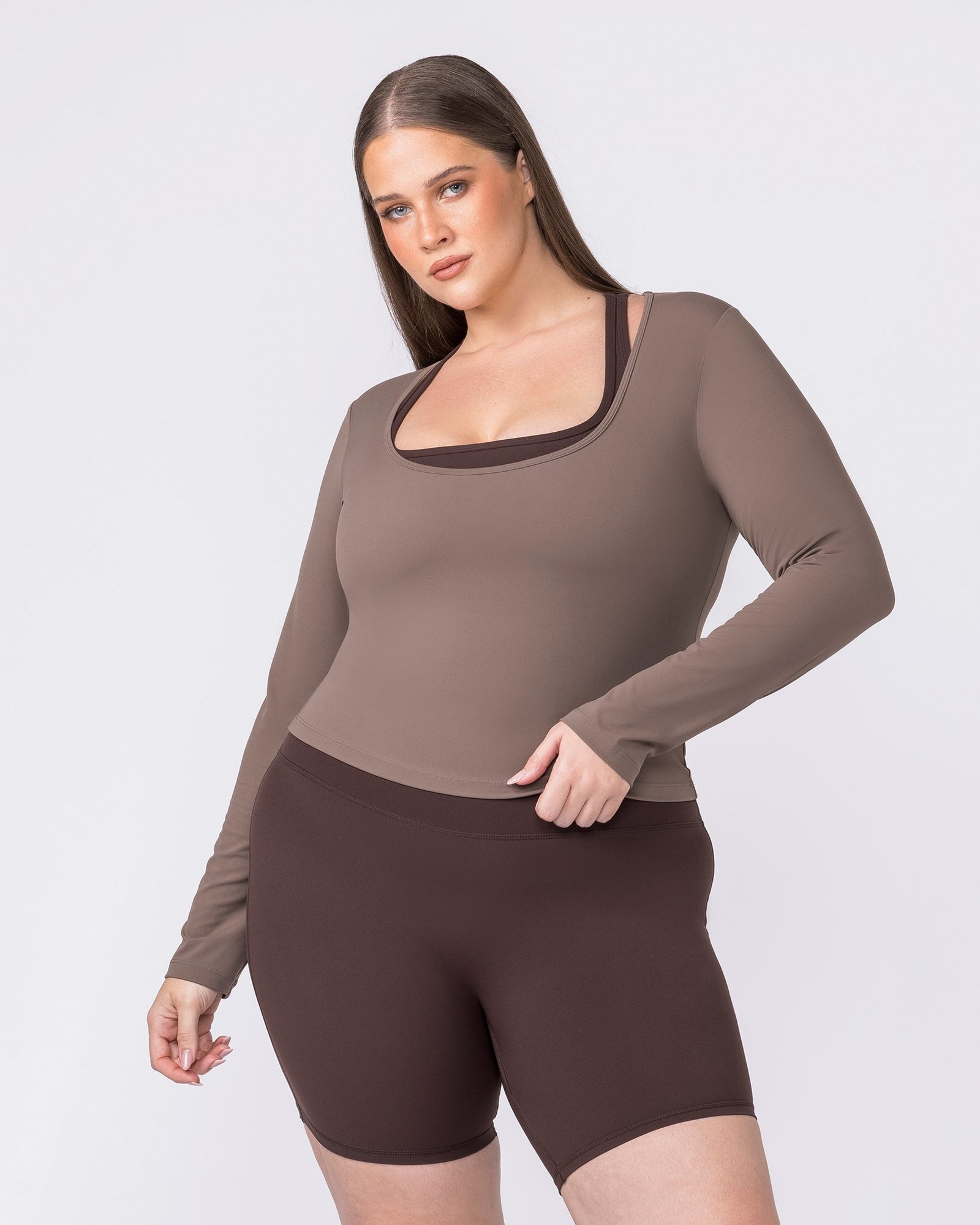 Base Long Sleeve Top - Taupe
