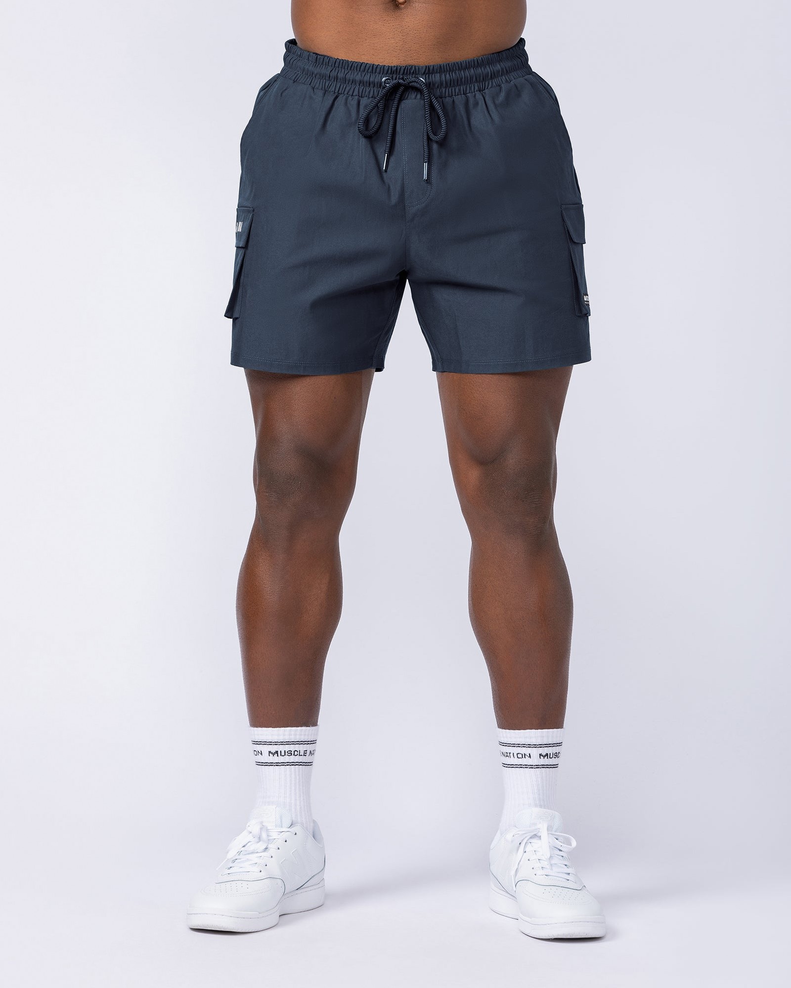 Daily Cargo 5" Shorts - Navy (Silicon Logo)